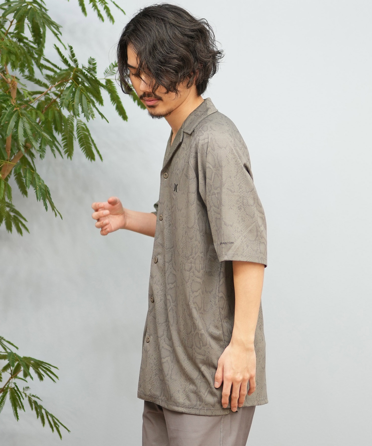 Hurley ハーレー 半袖 シャツ メンズ パイソン柄 オーバーサイズ