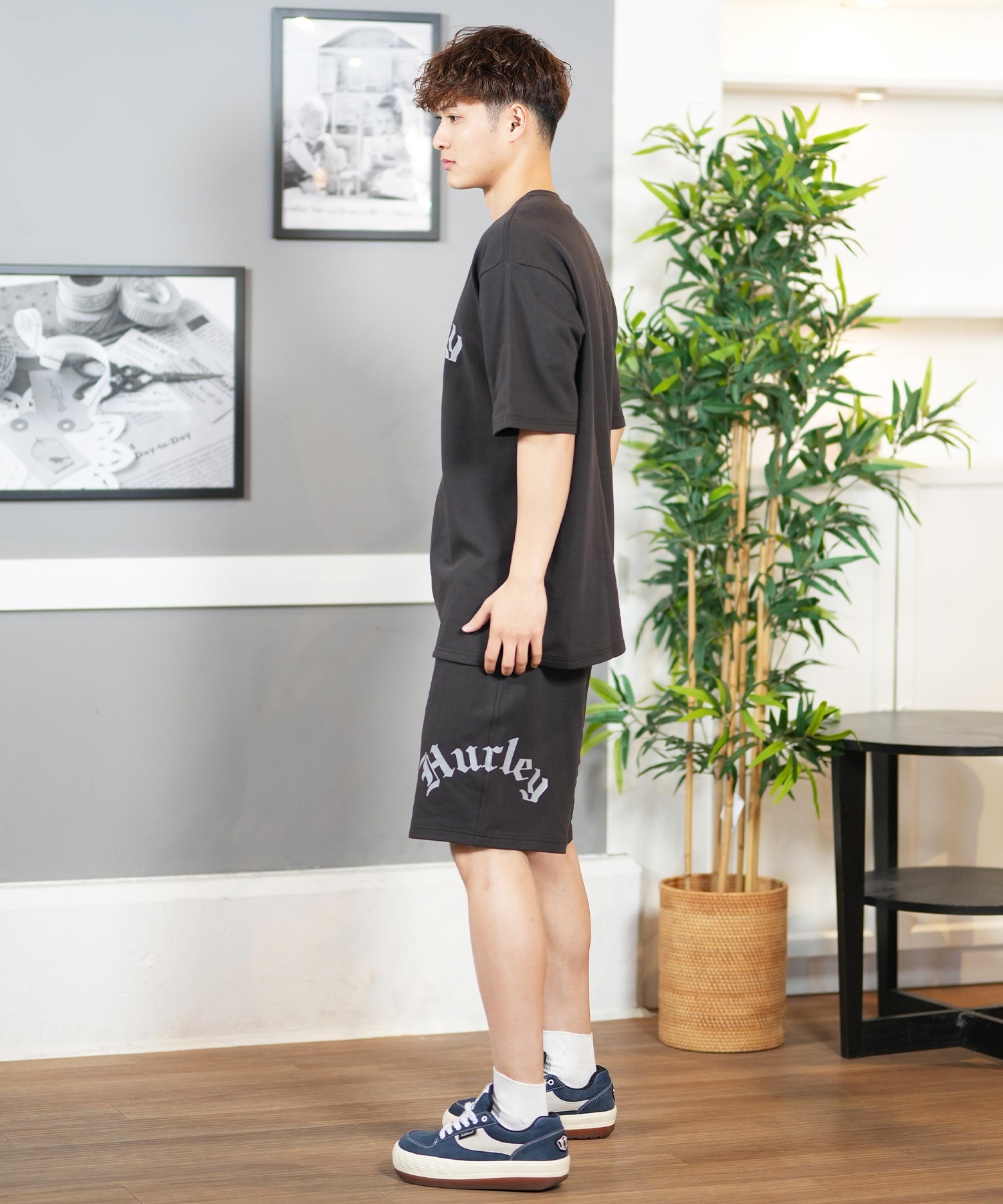 ショットパンツ COOTIE PRODUCTIONS/5 Pocket Baggy Denim Easy Shorts（Black