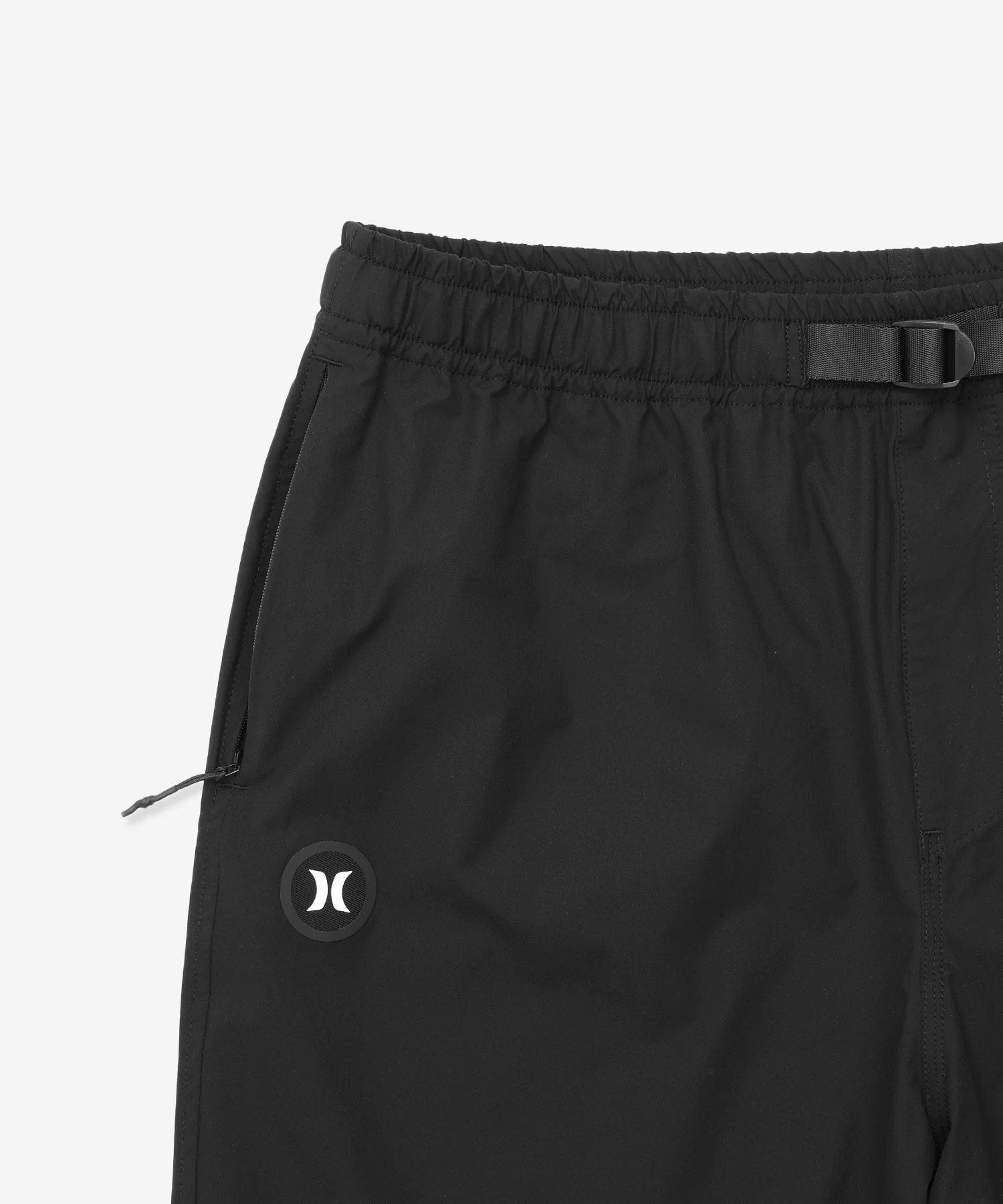 Hurley ハーレー ショートパンツ メンズ ショーツ ハーフパンツ ワンポイント ロゴ 水陸両用 UVカット セットアップ対応 MUWS251022(BLK-M)