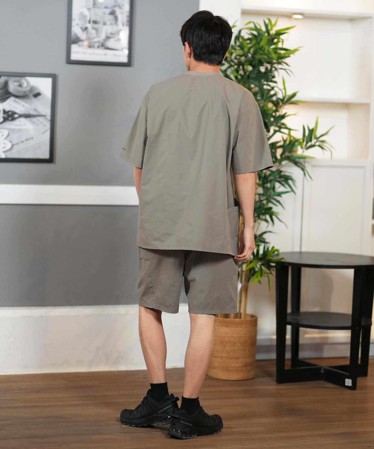 Hurley ハーレー ショートパンツ メンズ ショーツ ハーフパンツ ワンポイント ロゴ 水陸両用 UVカット セットアップ対応 MUWS251022(BLK-M)