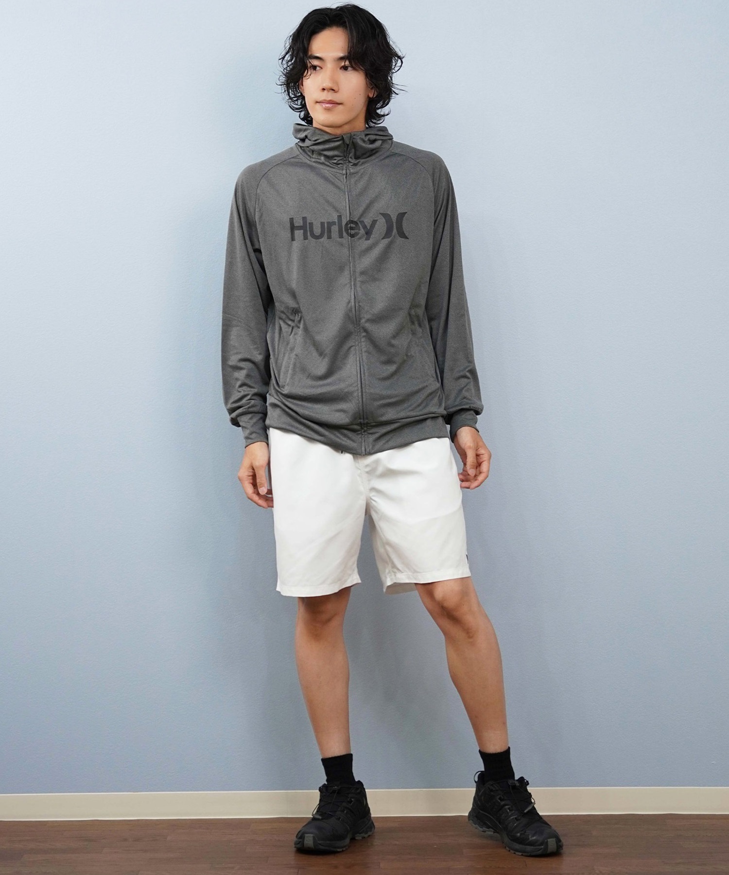 Hurley ハーレー 水着 海パン トランクス サーフパンツ メンズ 水陸両用 ワンポイントロゴ シンプル MBS07916(100-S)