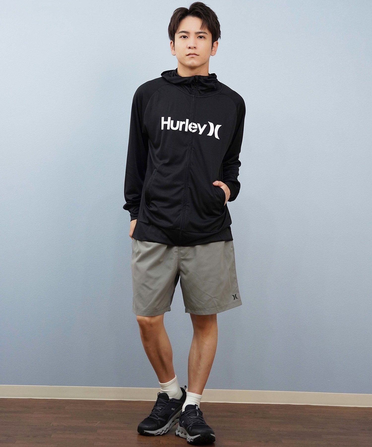 Hurley ハーレー 水着 海パン トランクス サーフパンツ メンズ 水陸両用 ワンポイントロゴ シンプル MBS07916(100-S)
