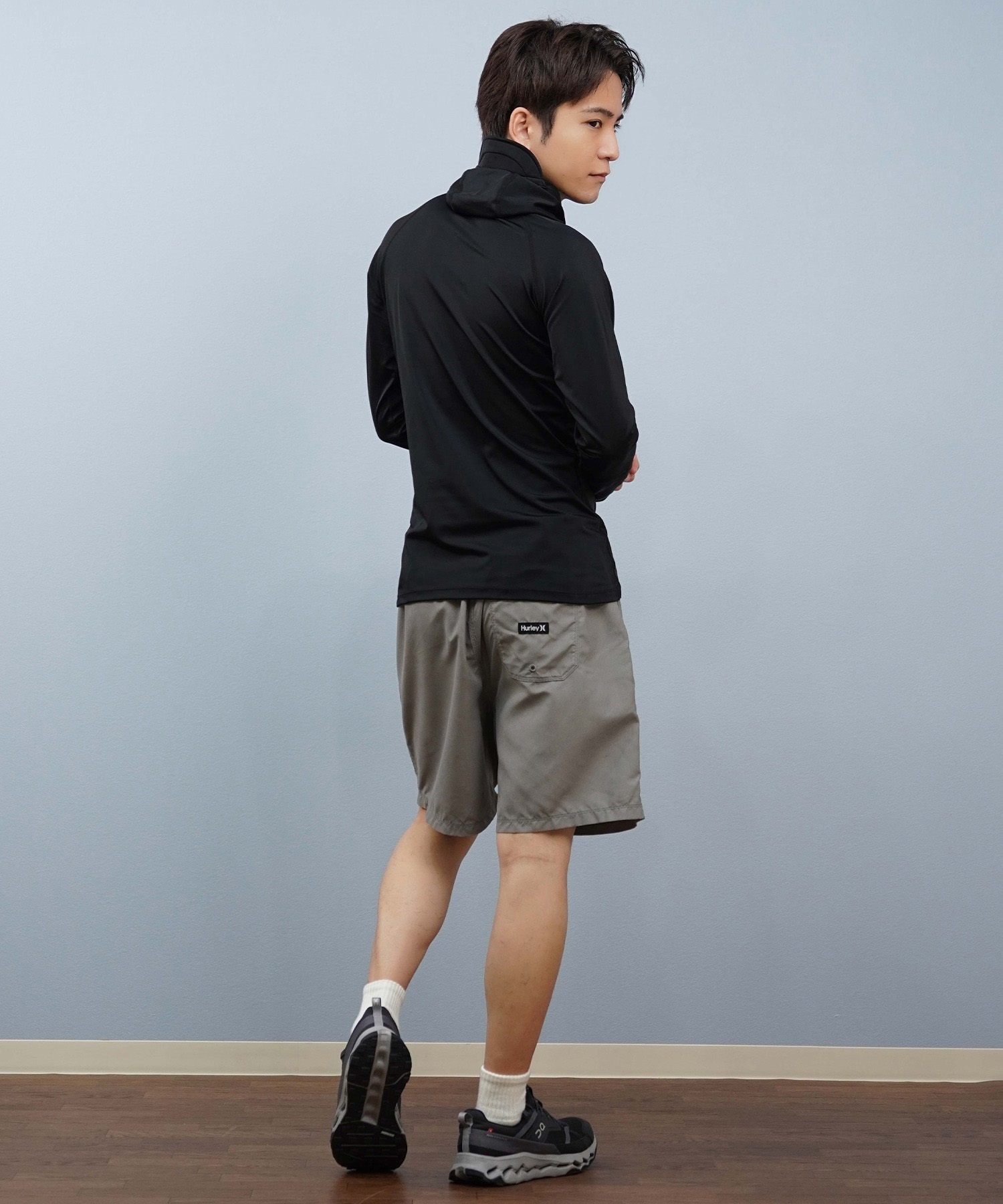 Hurley ハーレー 水着 海パン トランクス サーフパンツ メンズ 水陸両用 ワンポイントロゴ シンプル MBS07917(001-S)