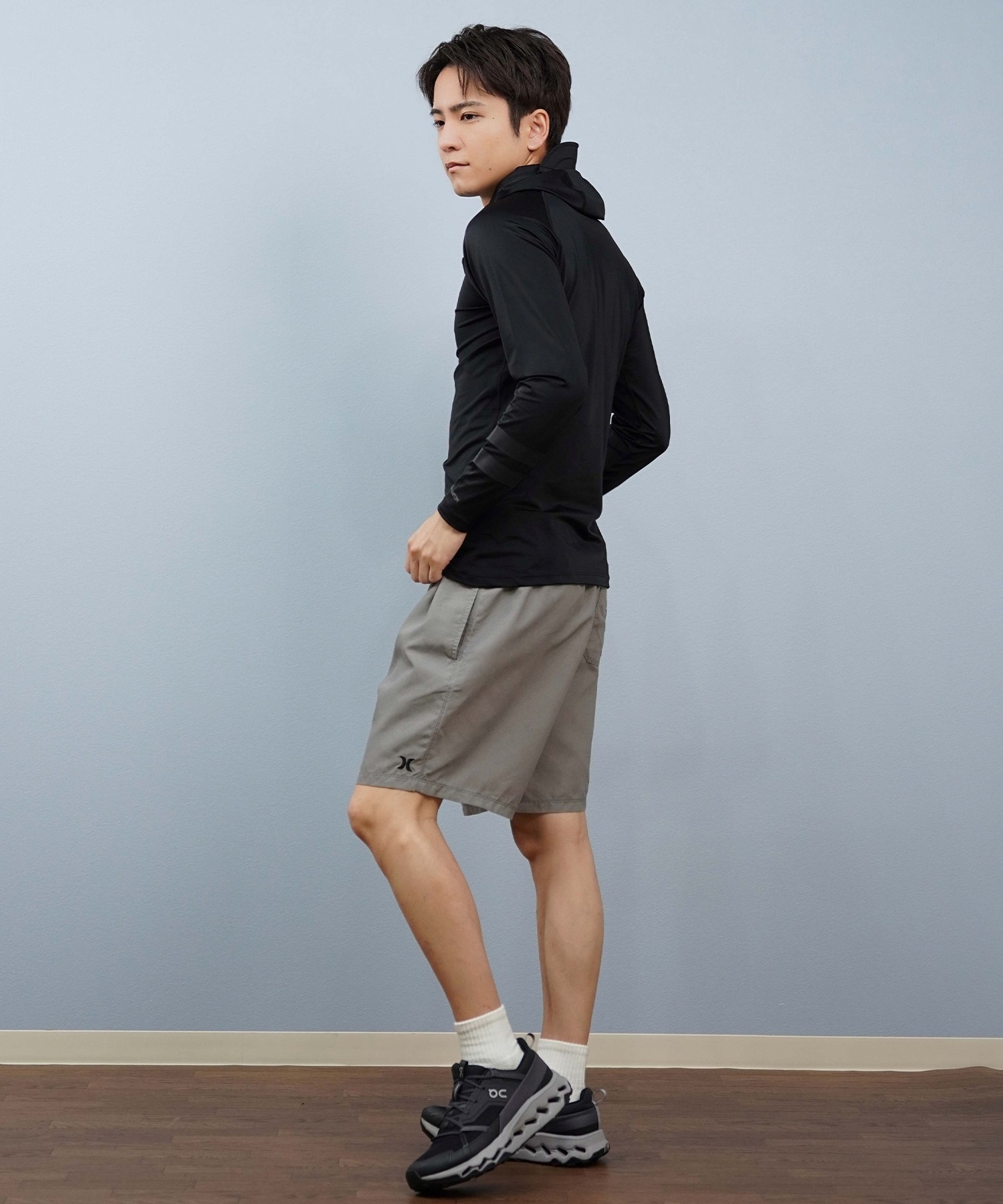 Hurley ハーレー 水着 海パン トランクス サーフパンツ メンズ 水陸両用 ワンポイントロゴ シンプル MBS07917(001-S)