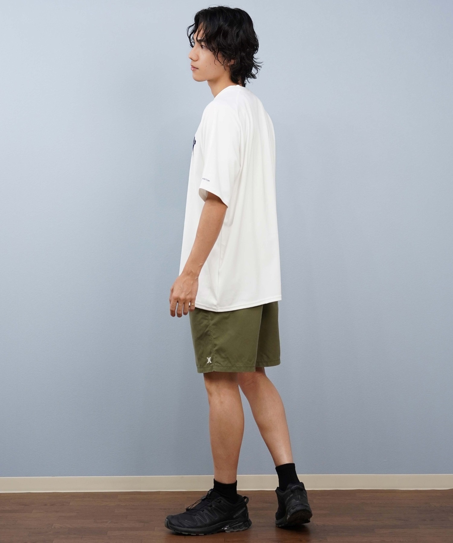 Hurley ハーレー 水着 海パン トランクス サーフパンツ メンズ 水陸両用 ワンポイントロゴ シンプル MBS07917(001-S)