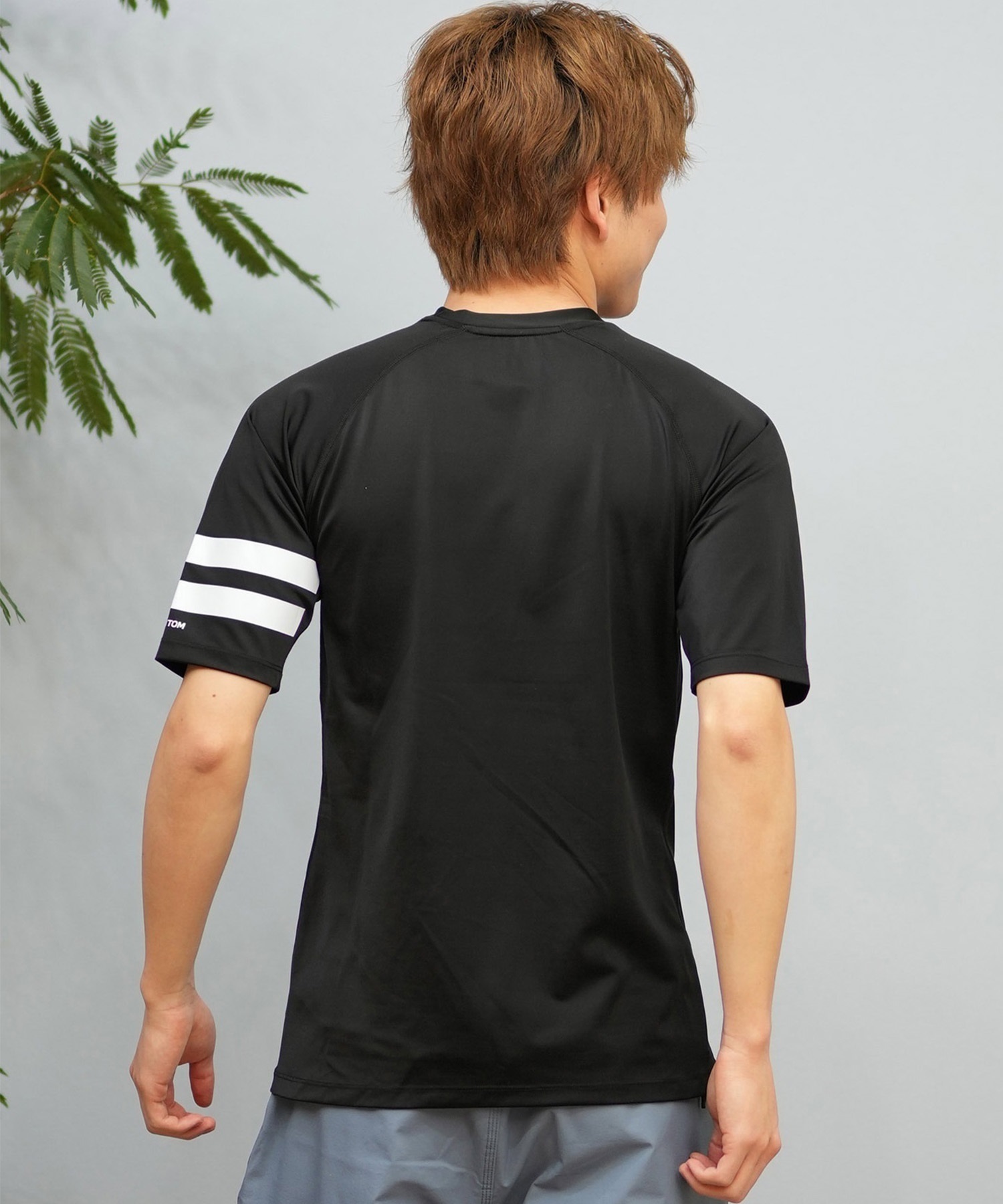 Hurley ハーレー 水着 ラッシュガード 半袖 Tシャツ メンズ ロゴ シンプル MSRG251004(BKBK-M)