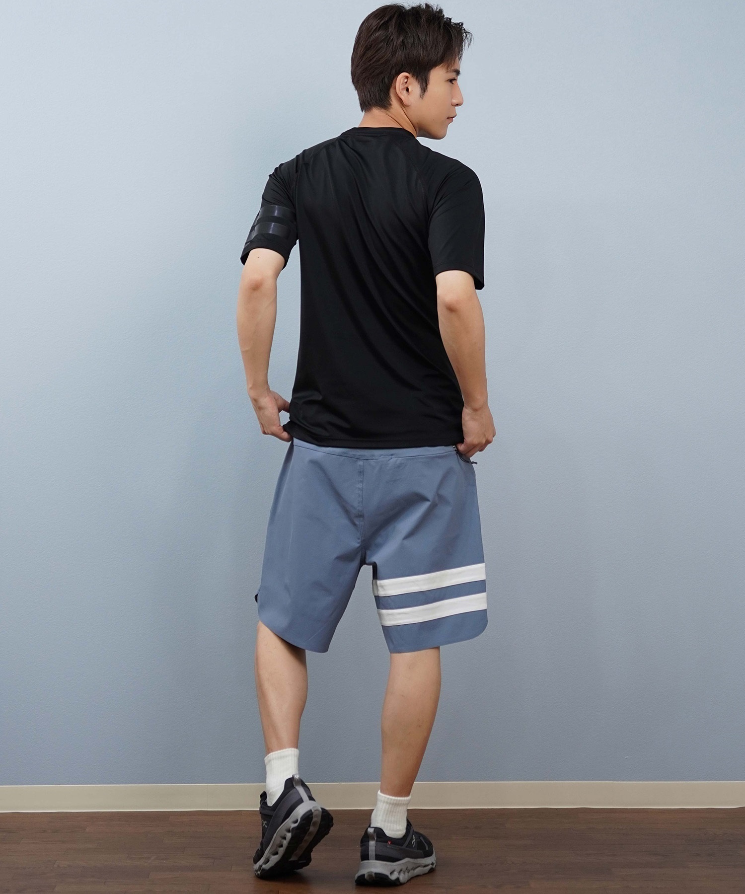 Hurley ハーレー 水着 ラッシュガード 半袖 Tシャツ メンズ ロゴ シンプル MSRG251004(BKBK-M)