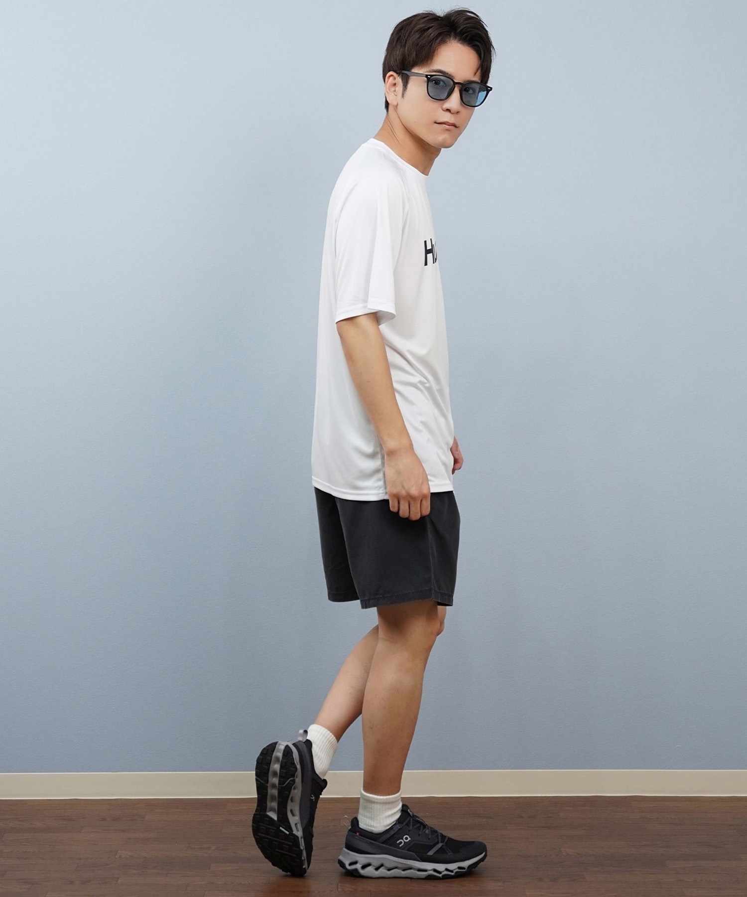 Hurley ハーレー 水着 ラッシュガード 半袖 Tシャツ メンズ 水陸両用 UVカット ロゴ MSRG251006(WHT-S)