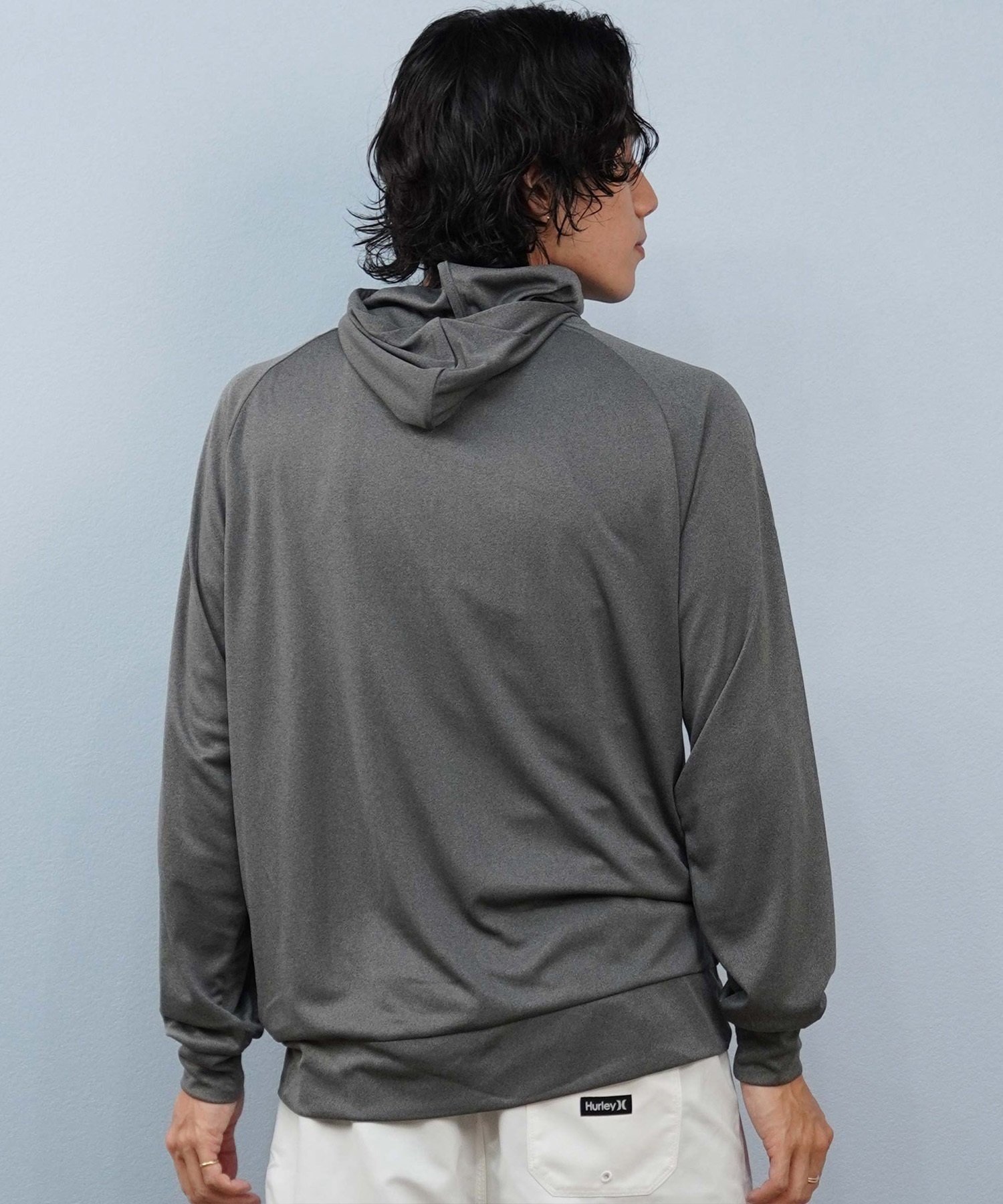 Hurley ハーレー 水着 ラッシュガード ジップアップ パーカー メンズ UVカット ロゴ シンプル MSRG251010(BLK-S)