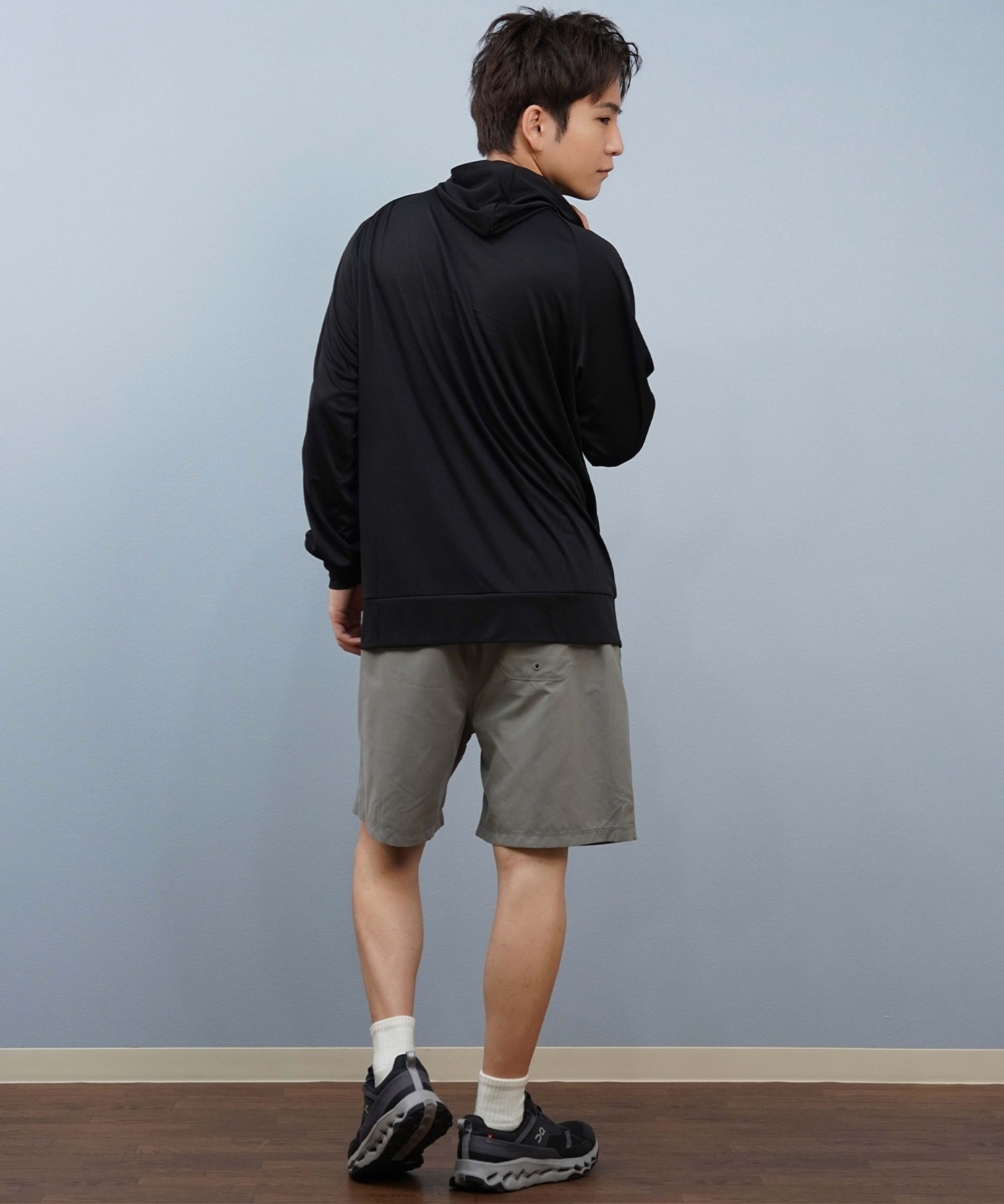 Hurley ハーレー 水着 ラッシュガード ジップアップ パーカー メンズ UVカット ロゴ シンプル MSRG251010(BLK-S)