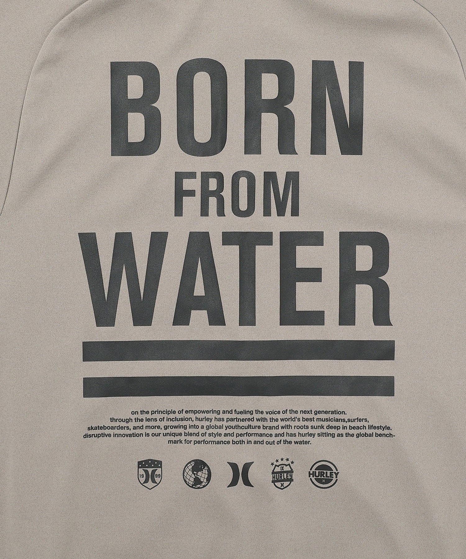 Hurley ハーレー 水着 ラッシュガード 長袖 ジップアップ パーカー メンズ バックプリント 水陸両用 吸水速乾 UVカット MUFZ251015(WHT-M)