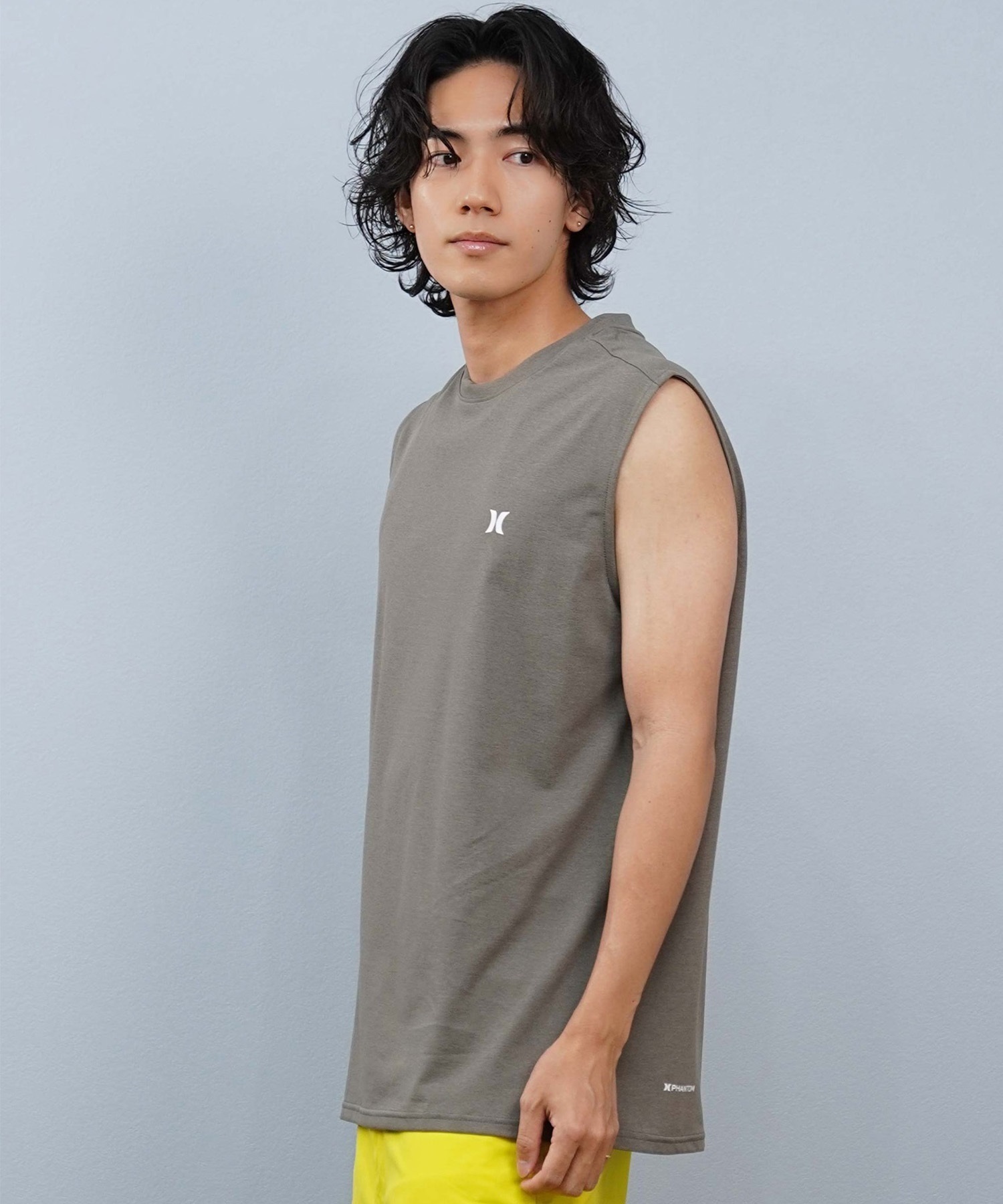 Hurley ハーレー 水着 ラッシュガード タンクトップ メンズ UVカット バックプリント ロゴ MUSL251082(BLK-M)