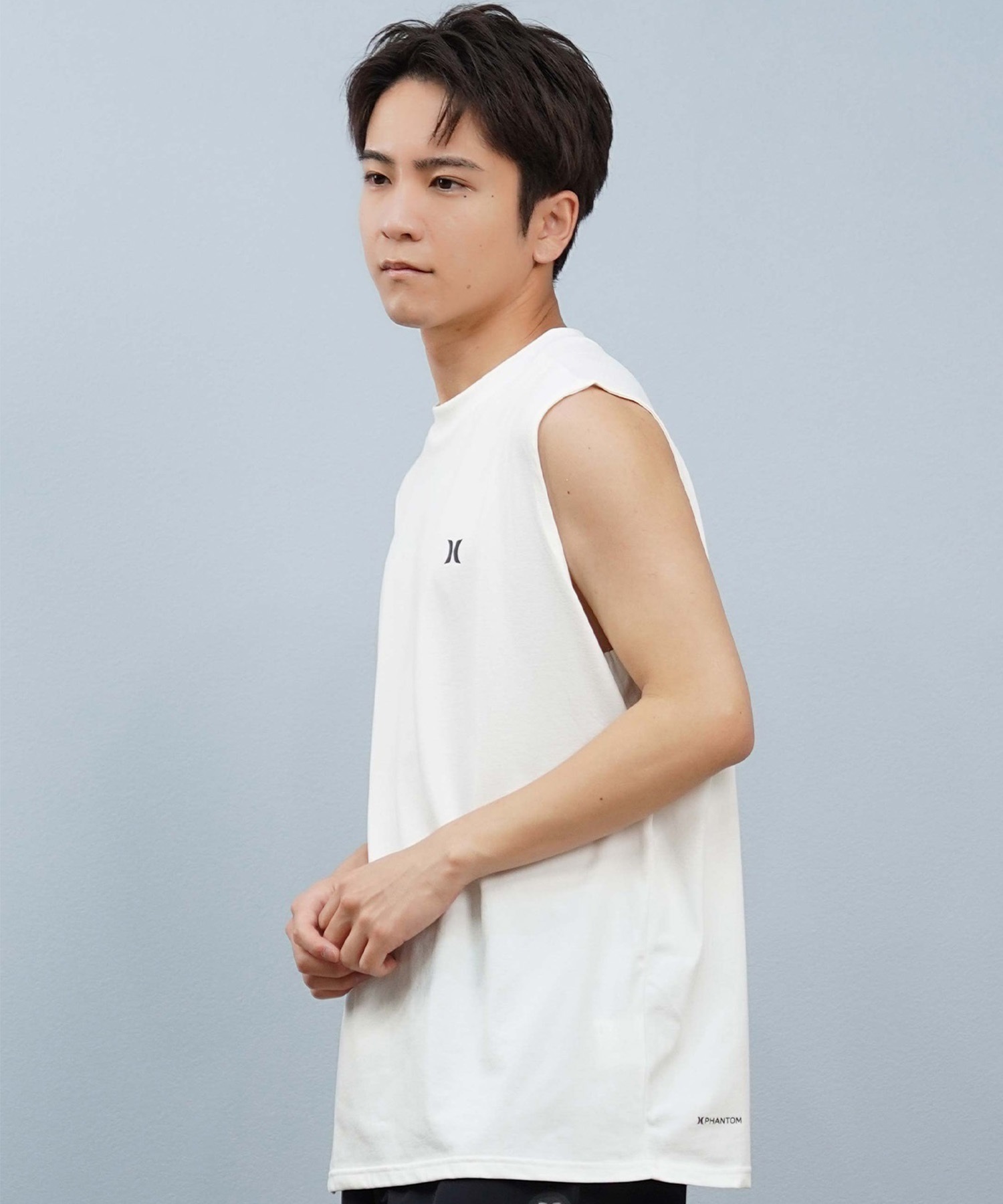 Hurley ハーレー 水着 ラッシュガード タンクトップ メンズ UVカット バックプリント ロゴ MUSL251082(BLK-M)