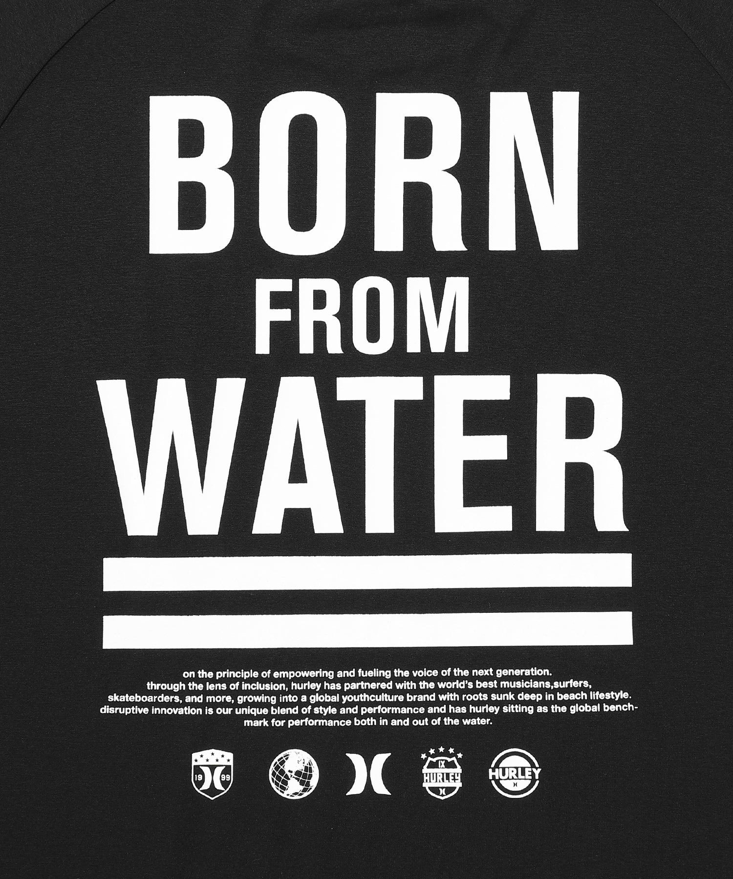 Hurley ハーレー ラッシュガード 半袖 メンズ Tシャツ バックプリント オーバーサイズ 水陸両用 UVカット MUSS251030(WHT-M)