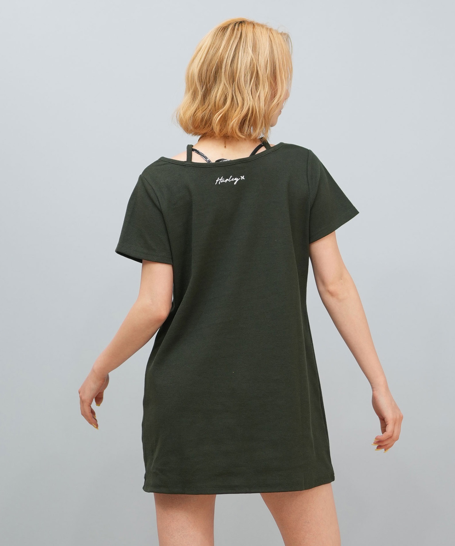 Hurley ハーレー ワンピース レディース ミニ丈 RIB STRING DRESS WCDR251060(BLK-S)