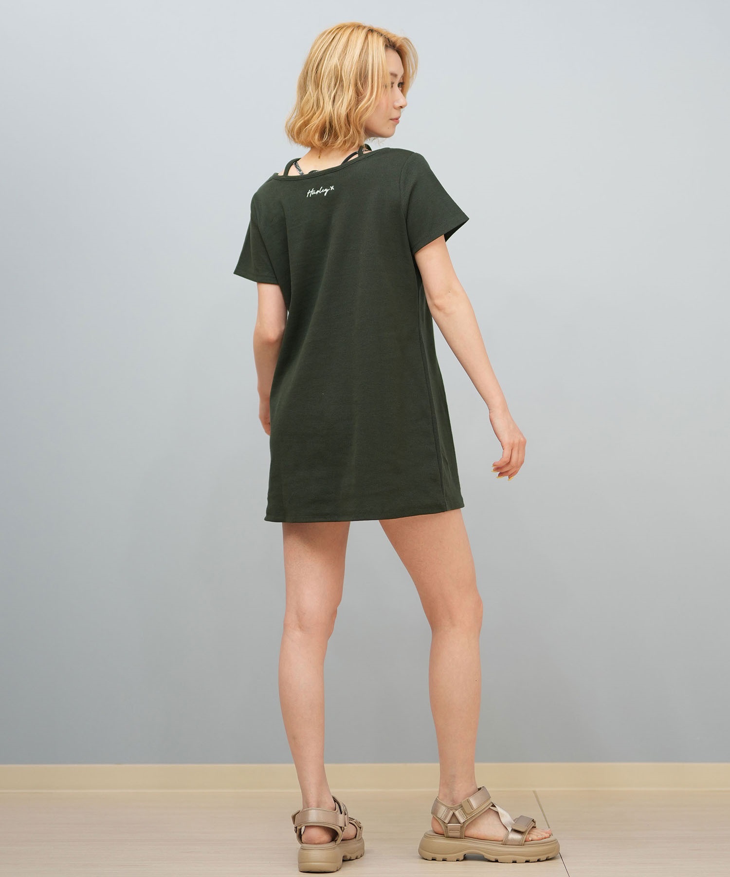 Hurley ハーレー ワンピース レディース ミニ丈 RIB STRING DRESS WCDR251060(BLK-S)