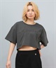 Hurley ハーレー  半袖 Tシャツ レディース シンプル ショート丈 OVS EMB OE LG CRPD SS TEE WCSS251049(BLK-M)