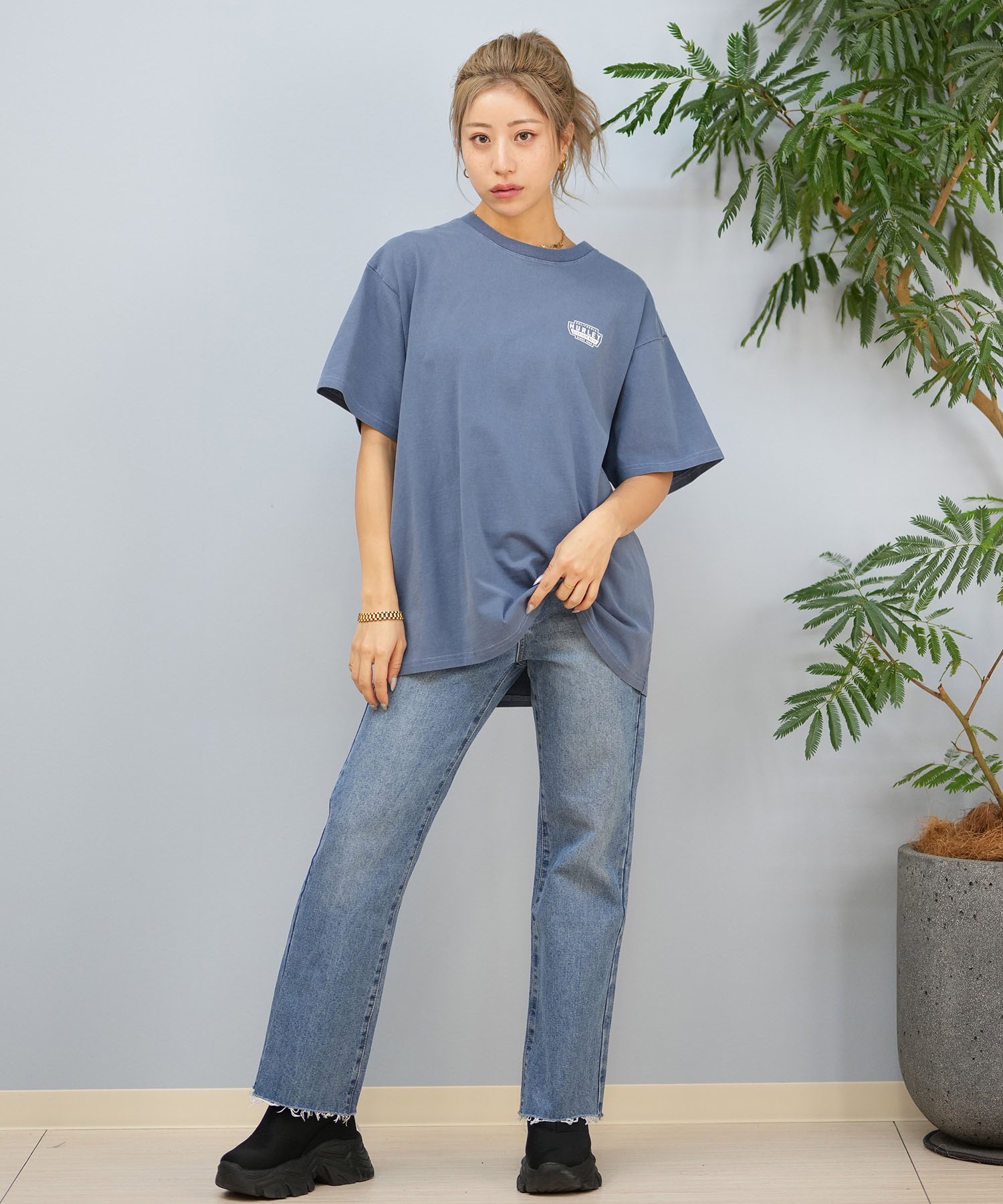 Hurley ハーレー 半袖 Tシャツ レディース ロゴ バックプリント BACK EMBLEM SHORTSLEEVE TEE WCSS251053 Hurley ハーレー 半袖 Tシャツ レディース ロゴ バックプリント