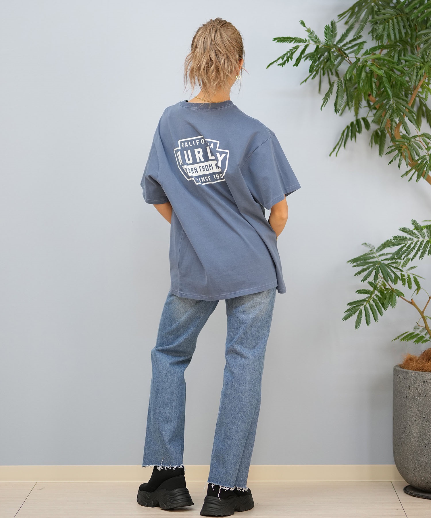 Hurley ハーレー 半袖 Tシャツ レディース ロゴ バックプリント