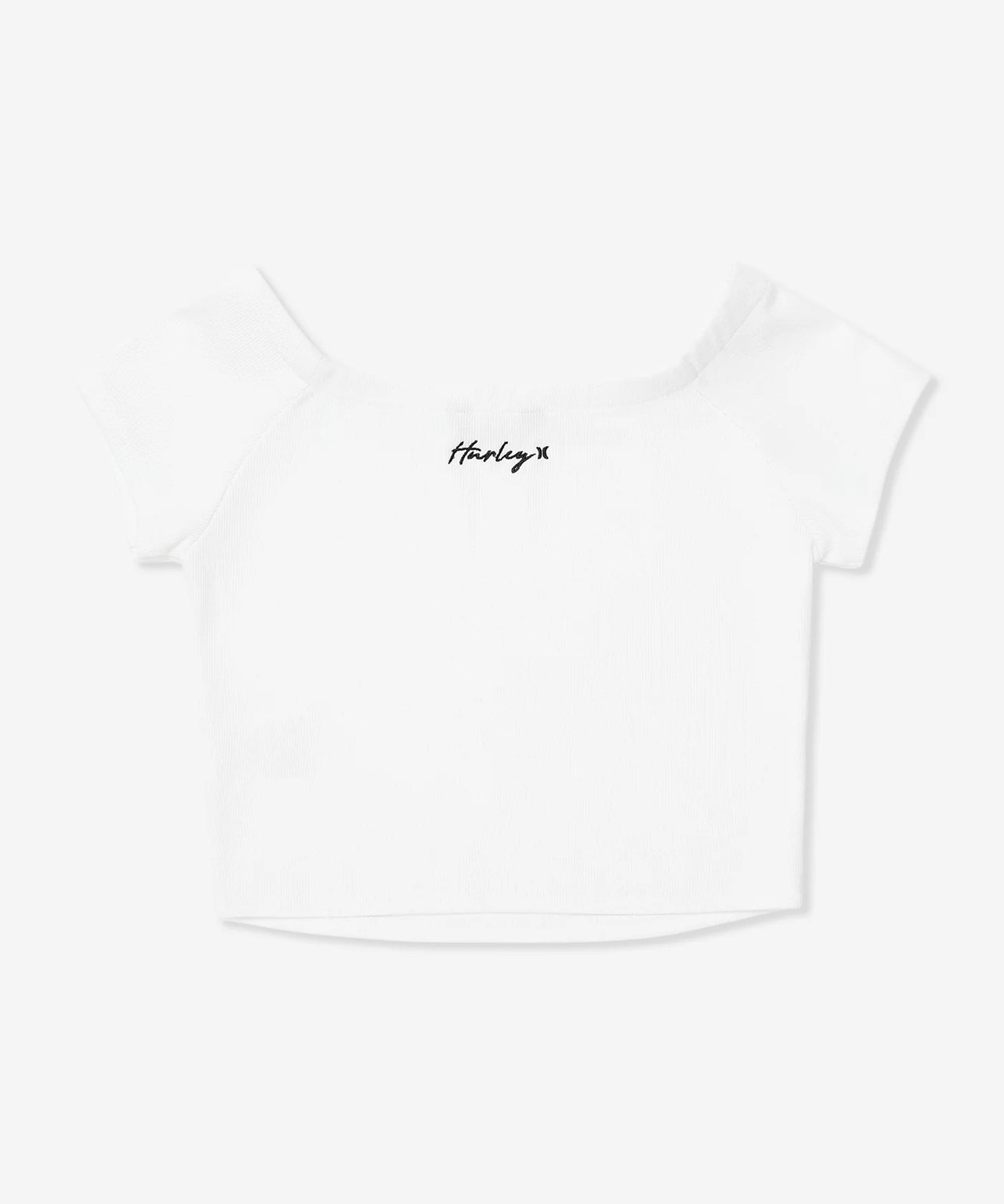 Hurley ハーレー 半袖 Tシャツ レディース クロップド丈 ショート丈 シンプル ロゴ WCSS251057 Hurley ハーレー 半袖 Tシャツ レディース クロップド丈