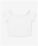 Hurley ハーレー 半袖 Tシャツ レディース クロップド丈 ショート丈 シンプル ロゴ RIB OFF SHOULDER TEE WCSS251057(BLK-FREE)