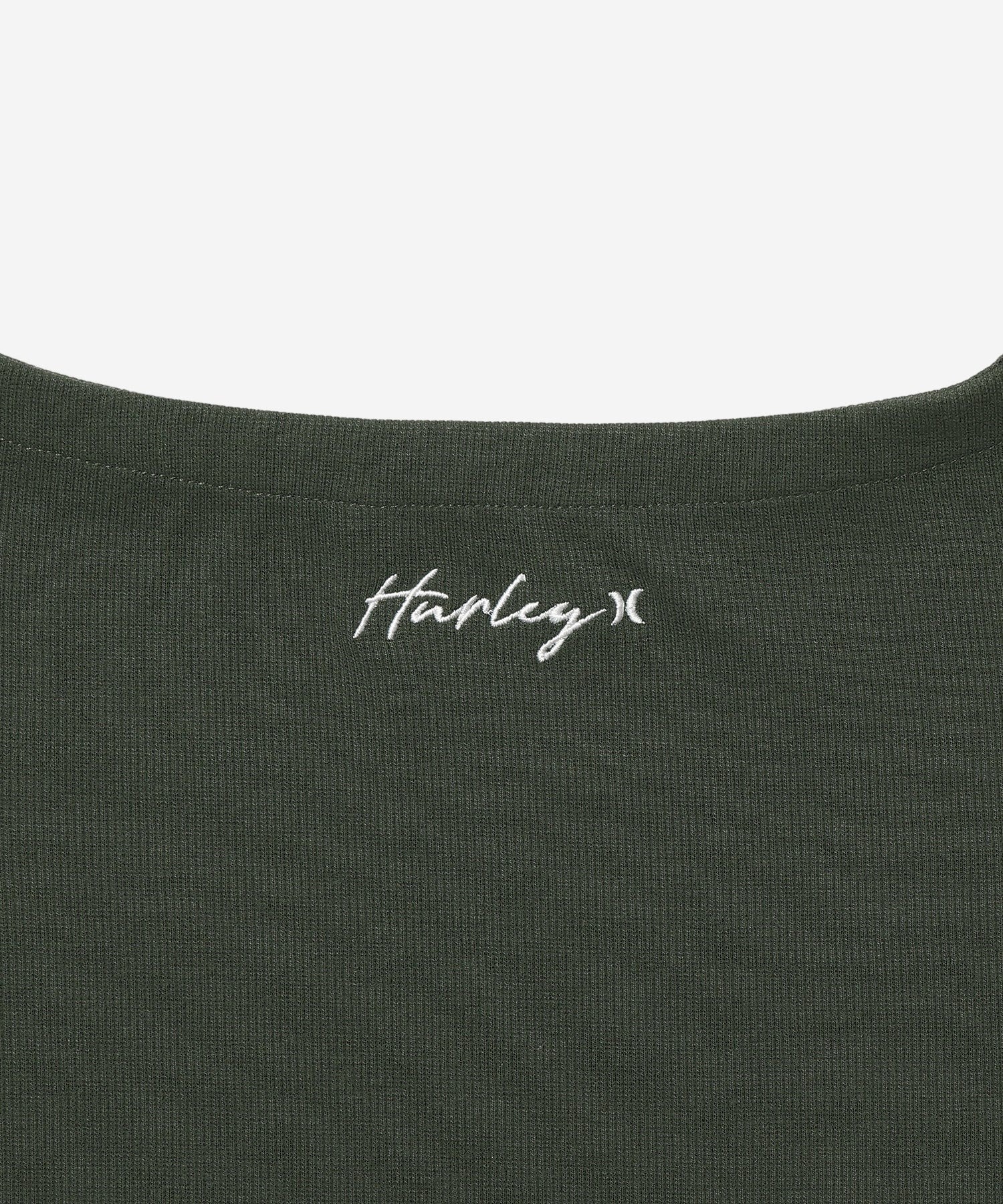 Hurley ハーレー 半袖 Tシャツ レディース クロップド丈 ショート丈 シンプル ロゴ RIB OFF SHOULDER TEE WCSS251057(BLK-FREE)