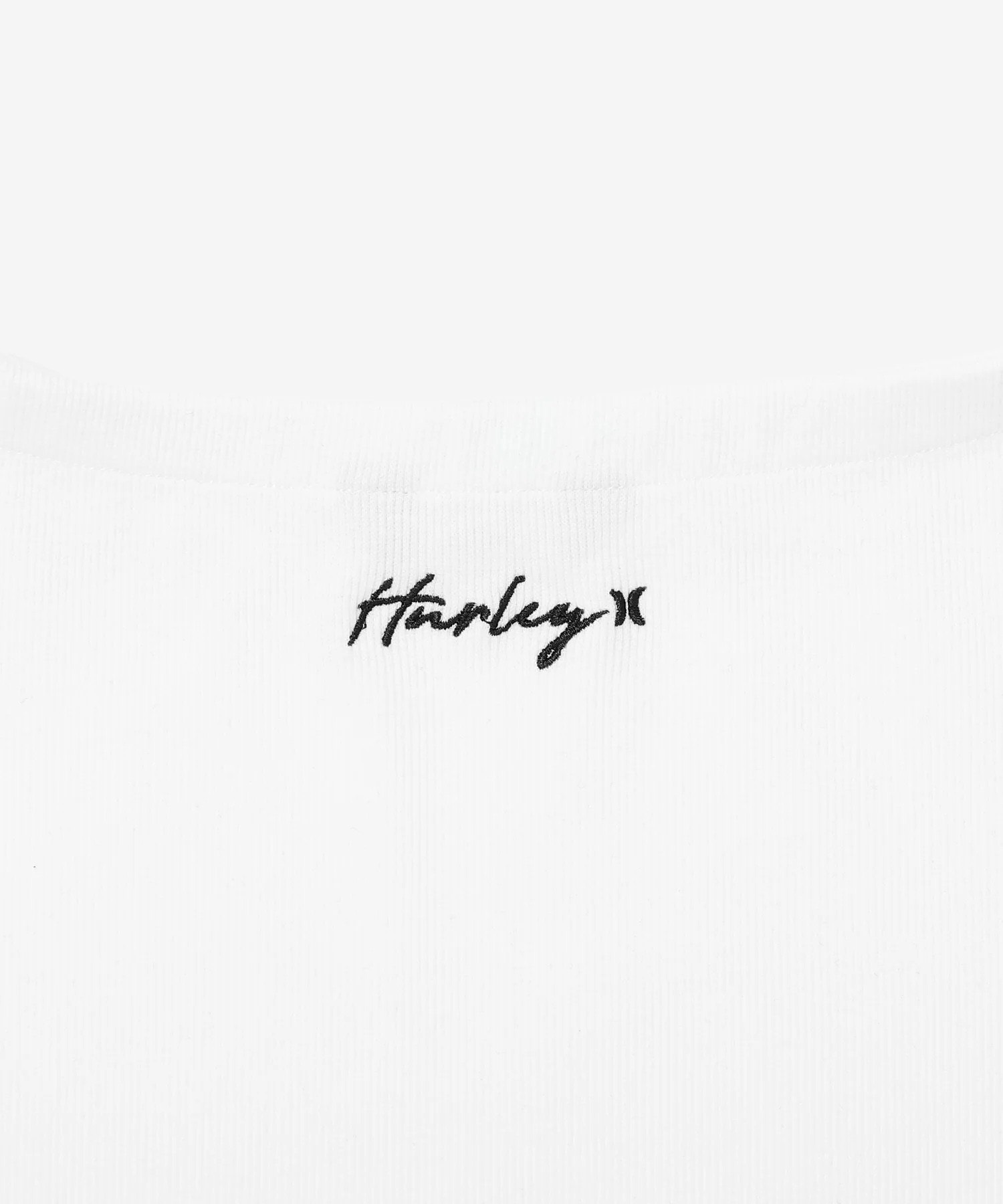 Hurley ハーレー 半袖 Tシャツ レディース クロップド丈 ショート丈 シンプル ロゴ RIB OFF SHOULDER TEE WCSS251057(BLK-FREE)