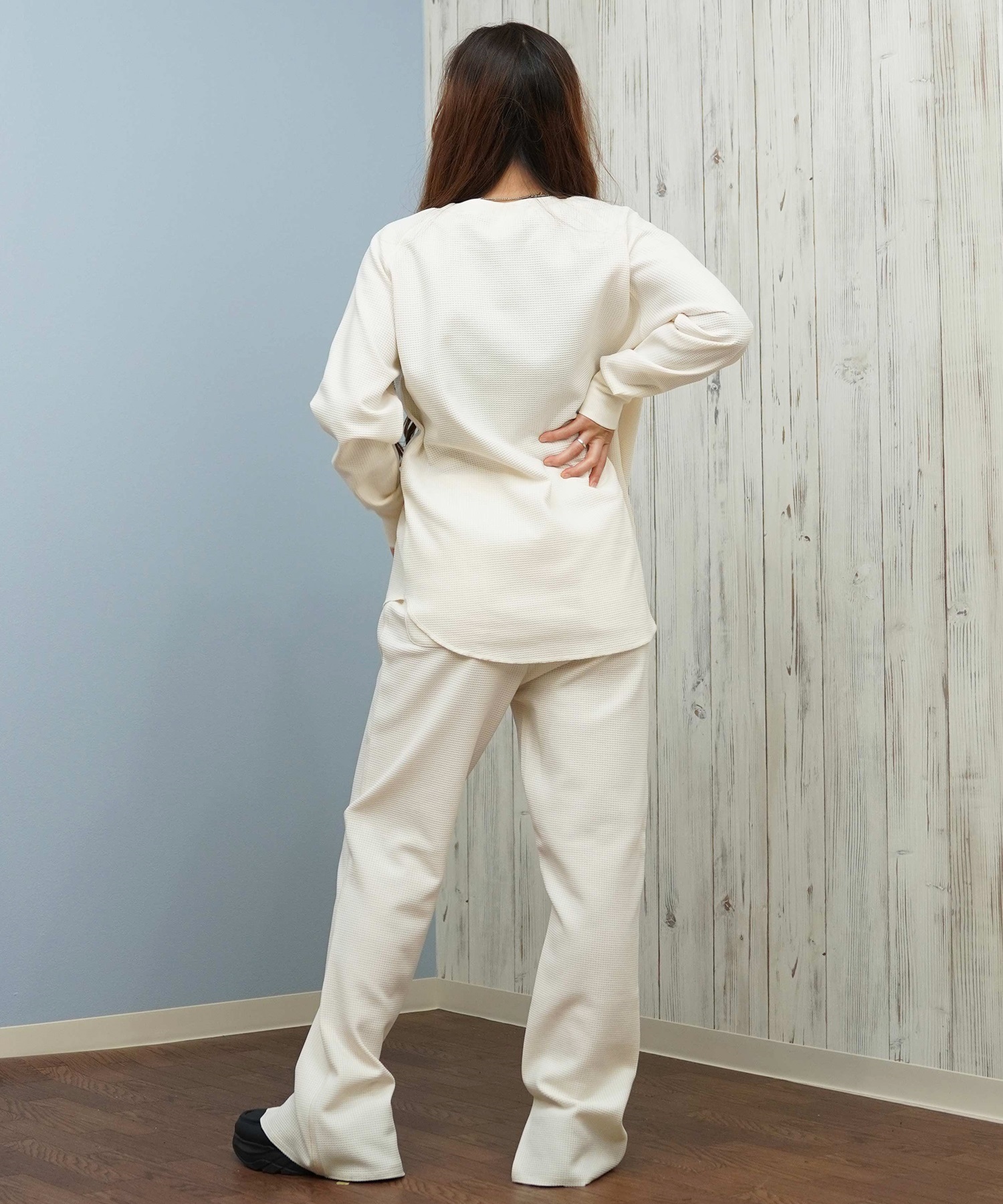 Hurley ハーレー ロングパンツ レディース サーマル ワッフル素材 ロゴ ワンポイント セットアップ対応 THERMAL PANTS WCPT252049(OWHT-M)