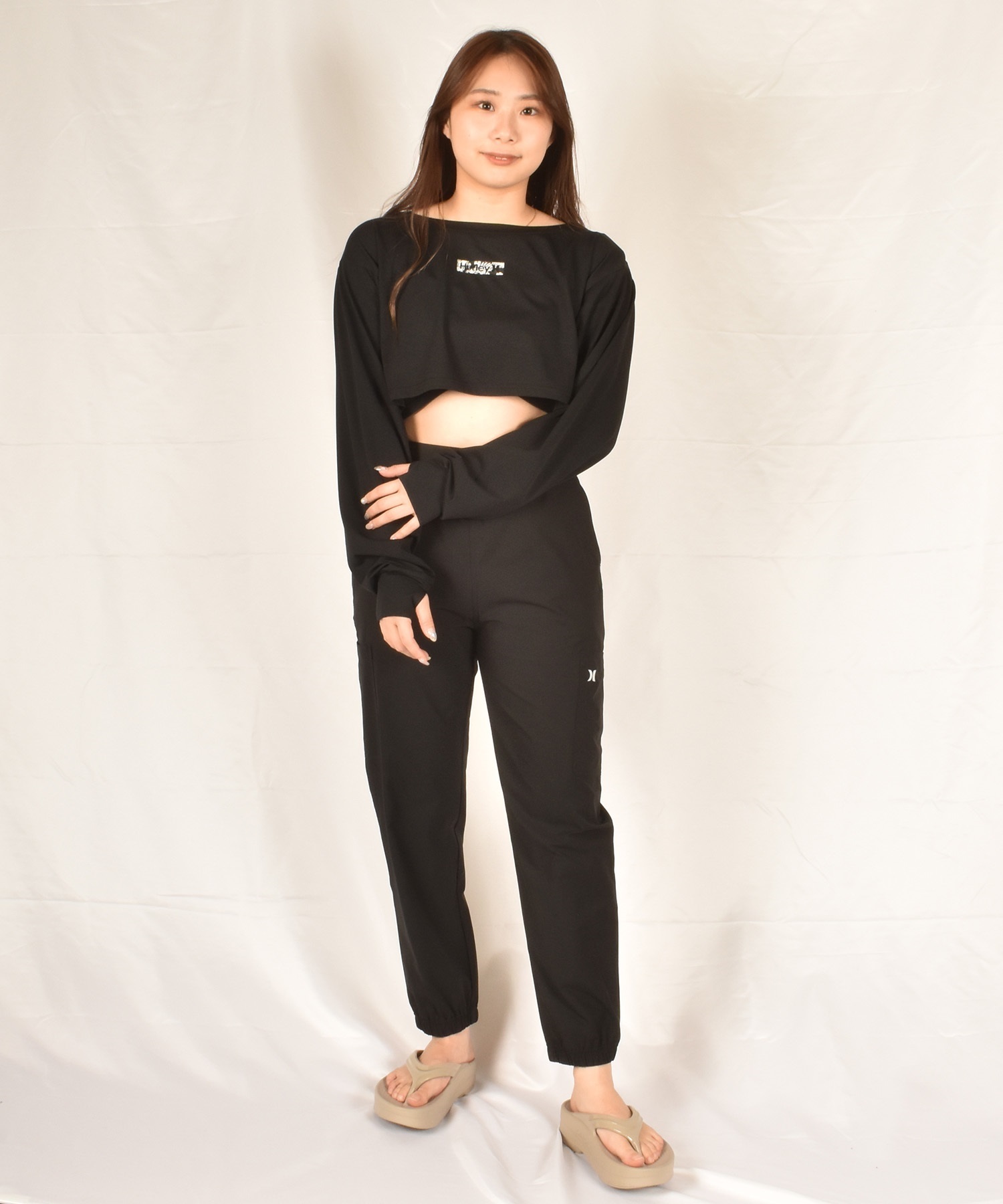 Hurley ハーレー ラッシュガード 長袖 Tシャツ ロンT クロップド