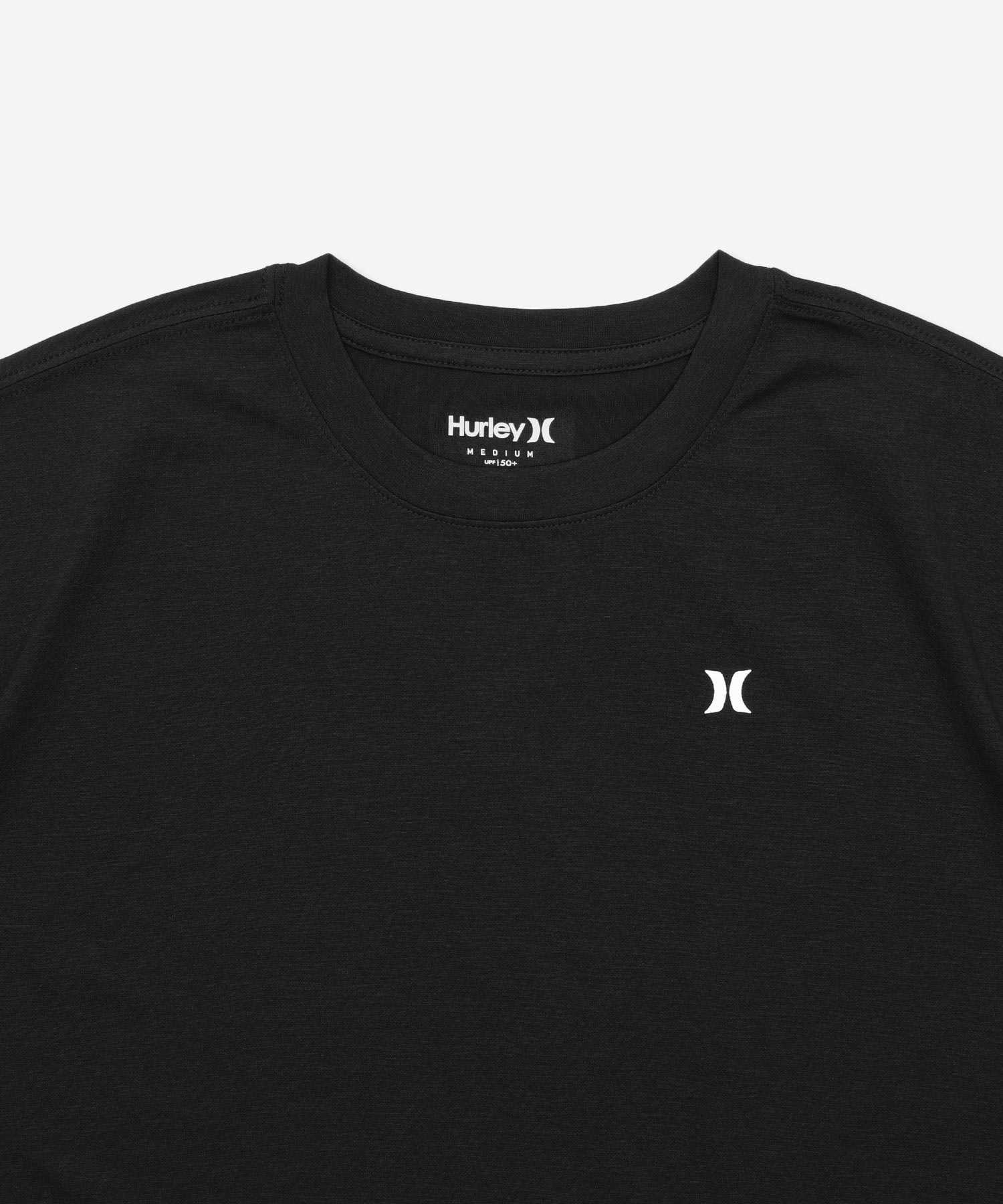 Hurley ハーレー 水着 レディース ラッシュガード 半袖 Tシャツ クロップド丈 ショート丈 水陸両用 吸汗速乾 UVカット WSRG251007(BLK-M)