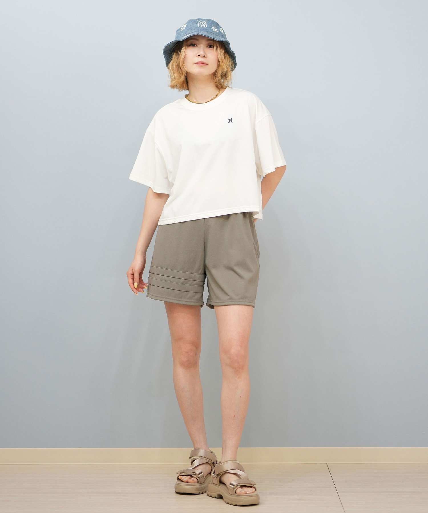 THM Rip stop shorts Gray 水着・ラッシュガード
