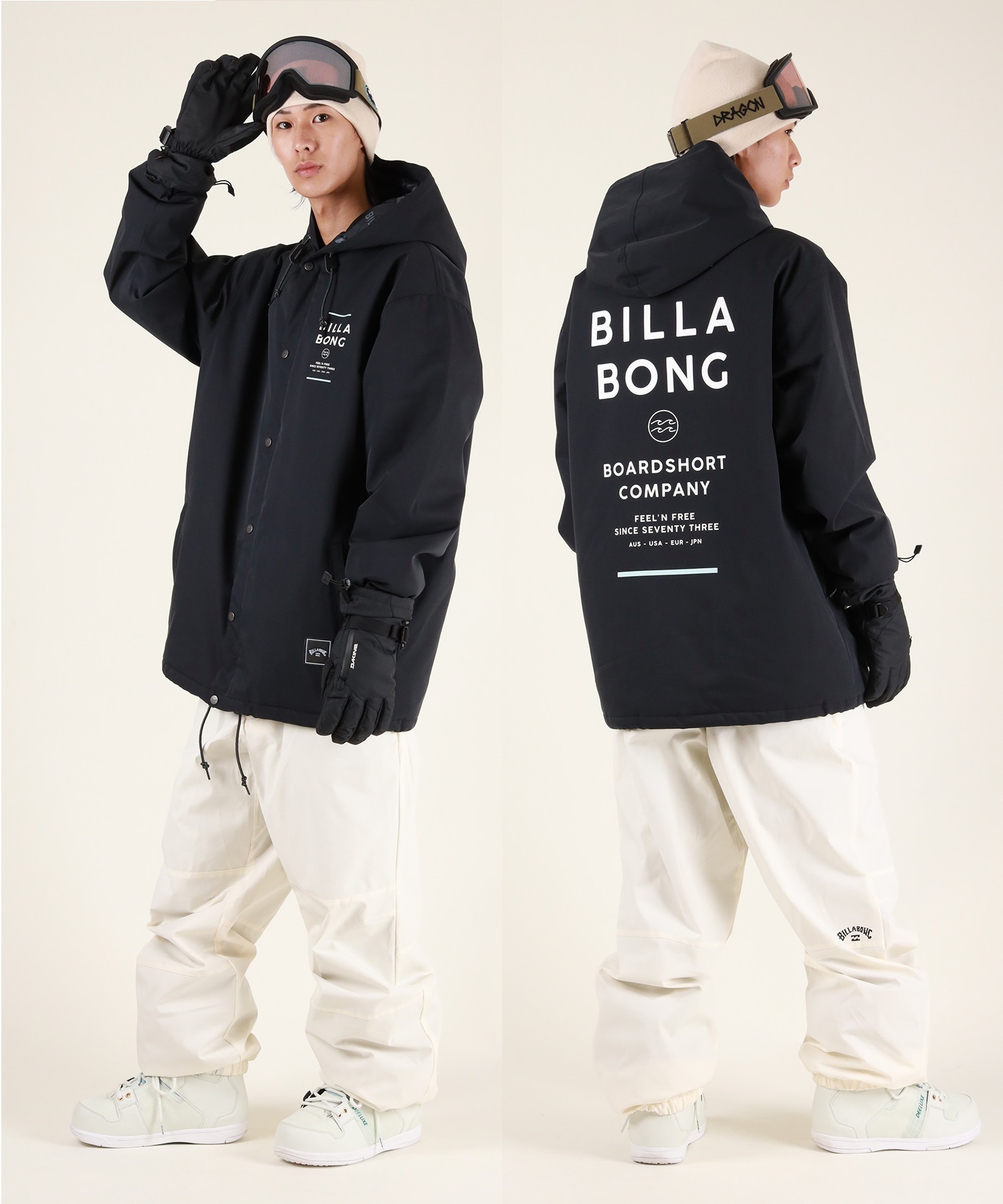 BILLABONG スノーボードウェア ブラック/グレー BILLABONG ビラボン スノーボード ウェア ジャケット ユニセックス
