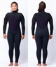 BILLABONG ビラボン GULLWING JERSEY SEMIDRY W5×3mm BF018-625 ガルウィングジップ レディース ウェットスーツ ジャージセミドライ ムラサキスポーツ限定(BLK-M)