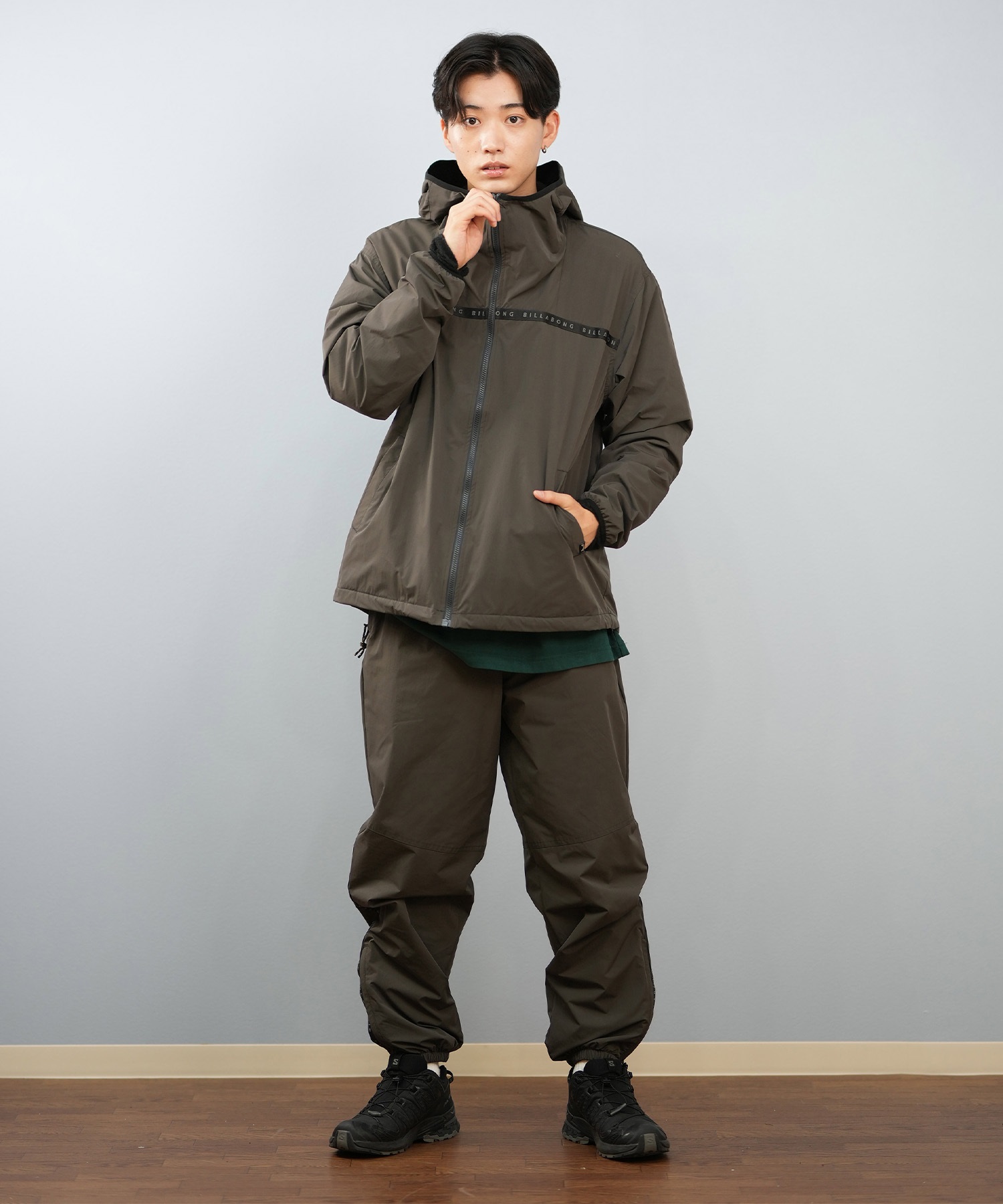 BILLABONG ビラボン アウター メンズ 軽量 保温 THERMO MESH サーモメッシュ ジャケット セットアップ対応 BF012-015(BLK-M)