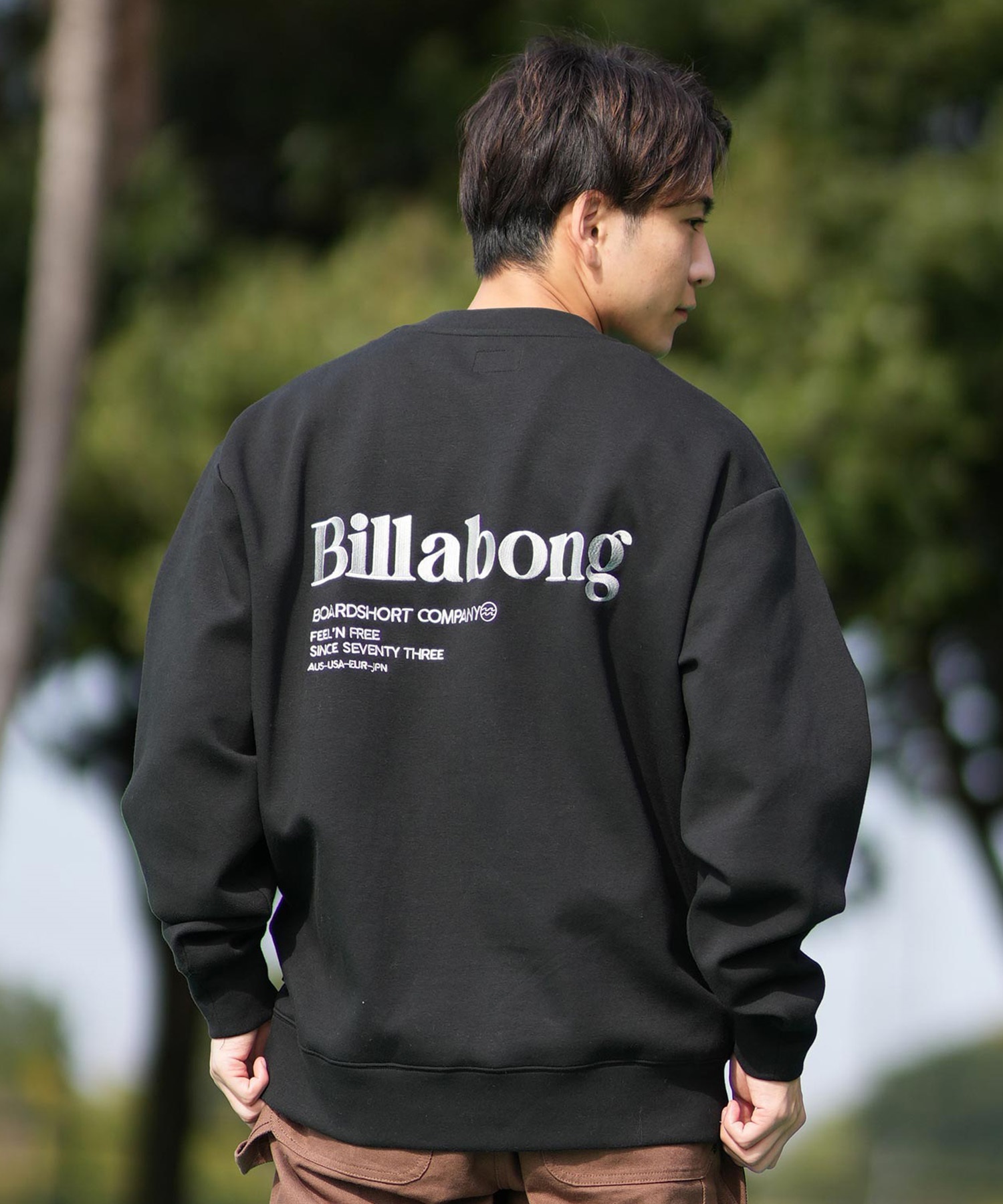 BILLABONG ビラボン トレーナー メンズ クルーネック スウェット バックプリント BF011-002(CRM-M)