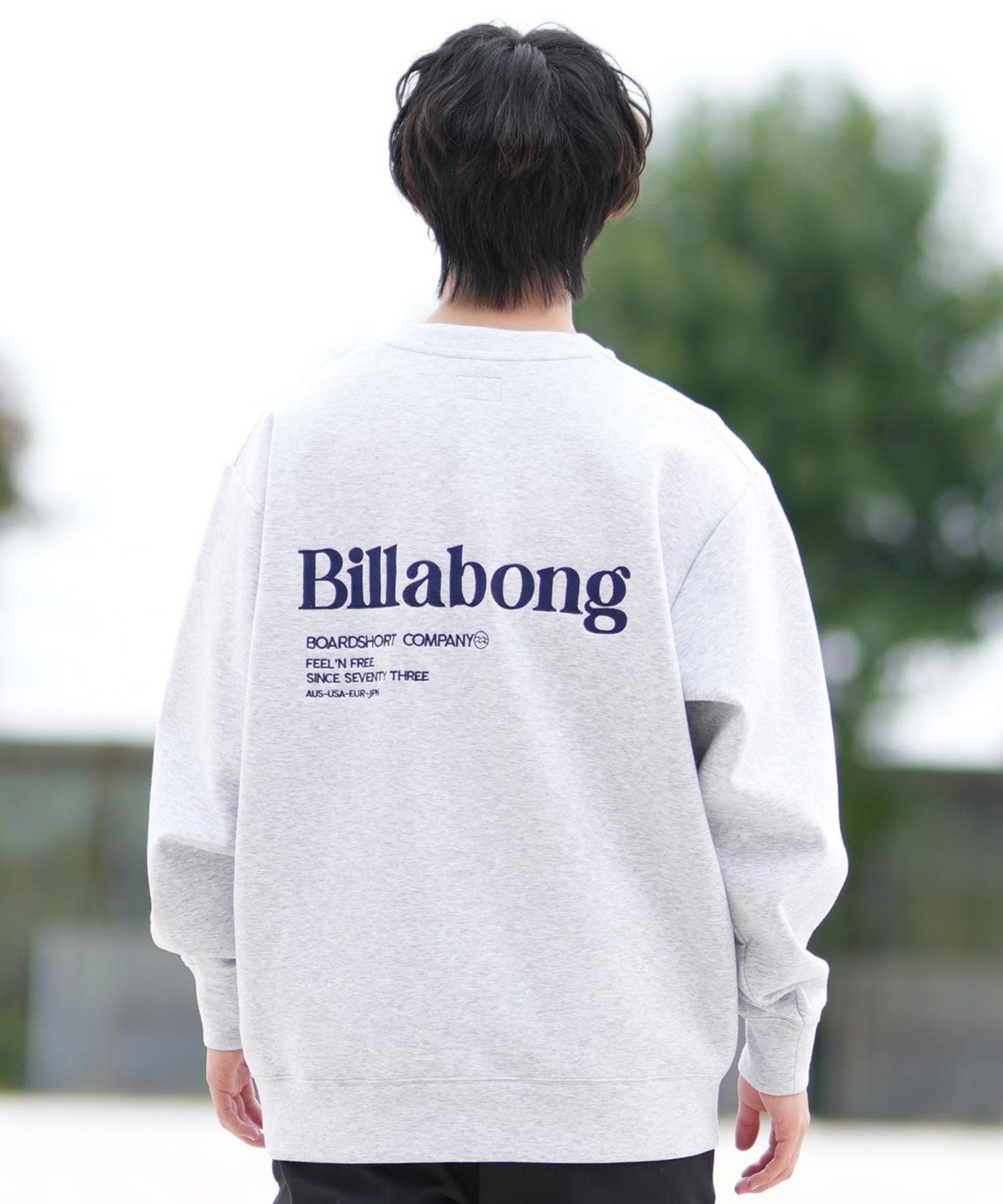 BILLABONG ビラボン トレーナー メンズ クルーネック スウェット バックプリント BF011-002(CRM-M)