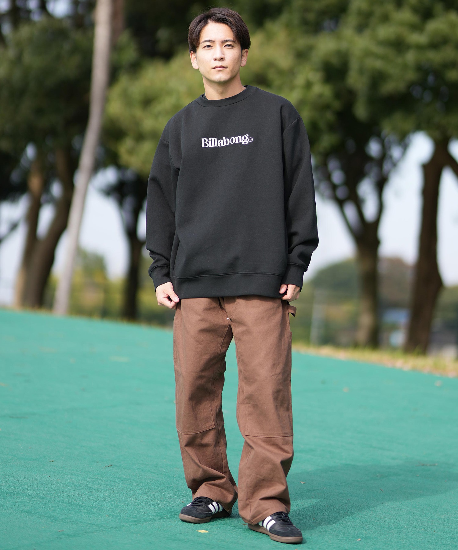 BILLABONG ビラボン トレーナー メンズ クルーネック スウェット バックプリント BF011-002(CRM-M)
