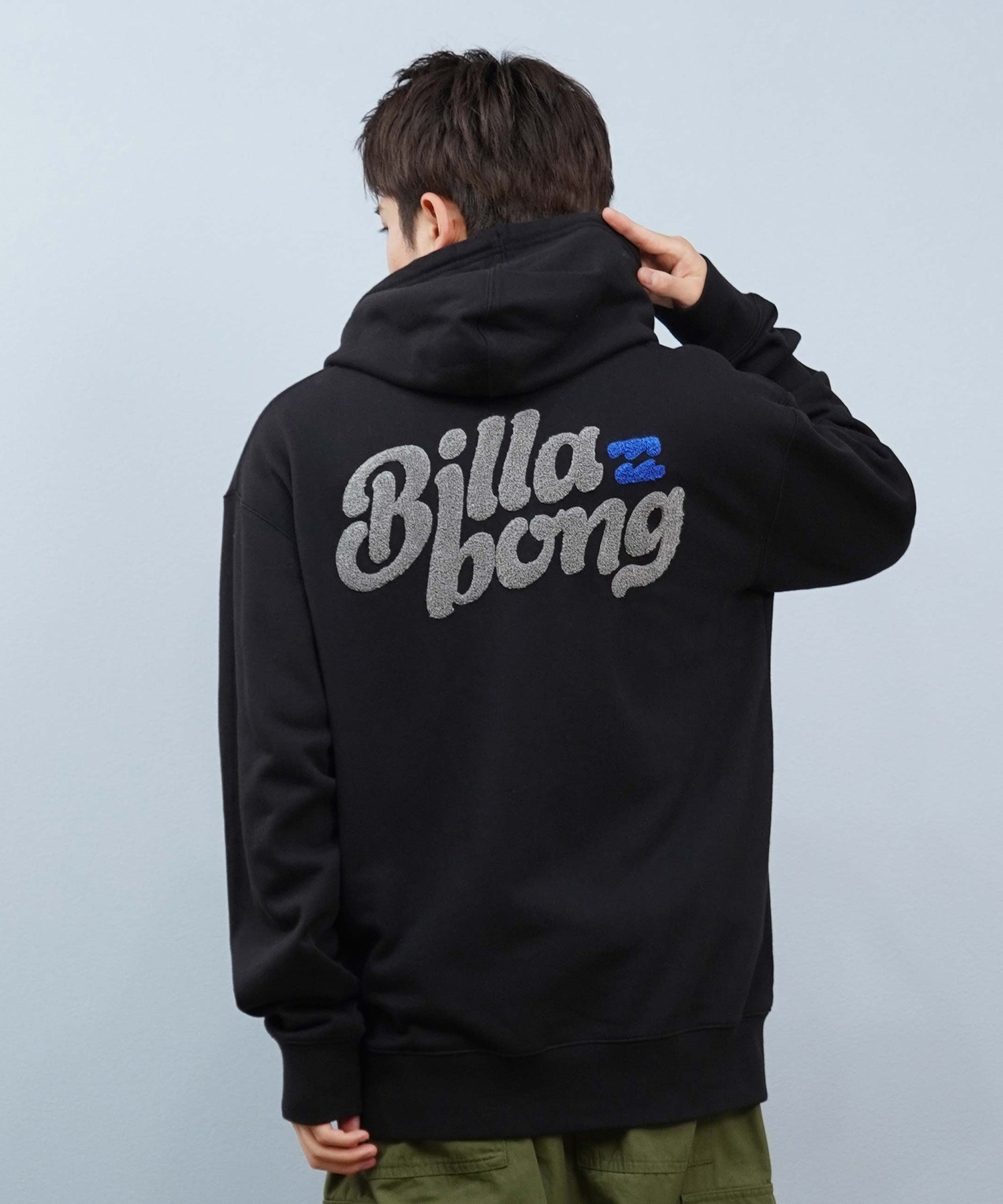 BILLABONG ビラボン ジップアップ パーカー メンズ サガラ刺繍 ロゴ