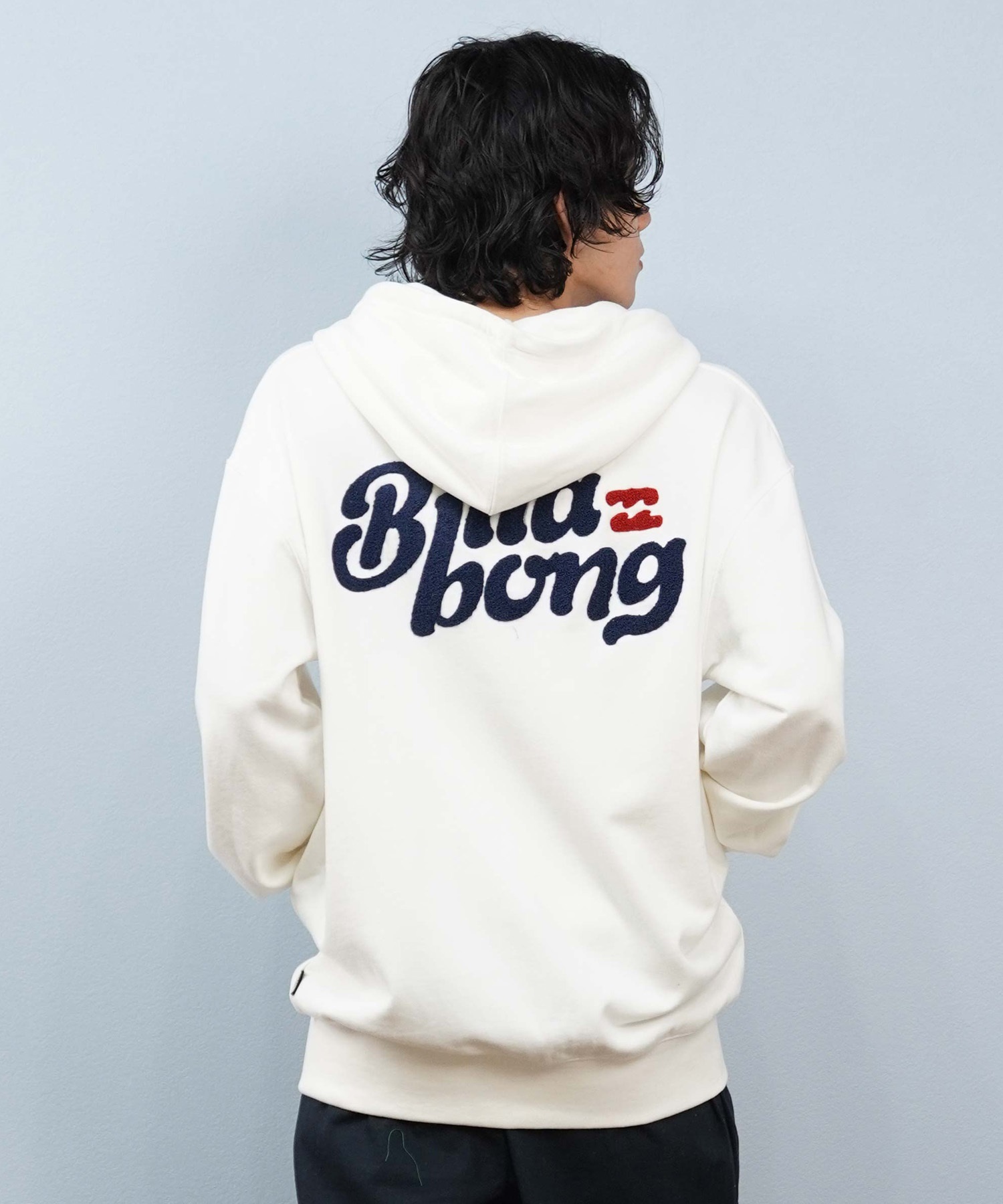 BILLABONG ビラボン ジップアップ パーカー メンズ サガラ刺繍 ロゴ