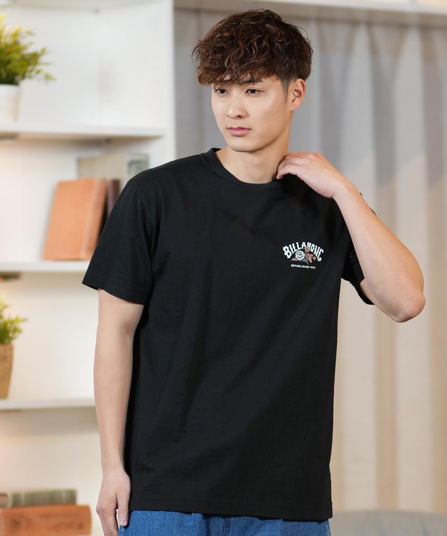 BILLABONG ビラボン 半袖 Tシャツ メンズ バックプリント レギュラーフィット THEME ARCH BF011-202(WHT-M)