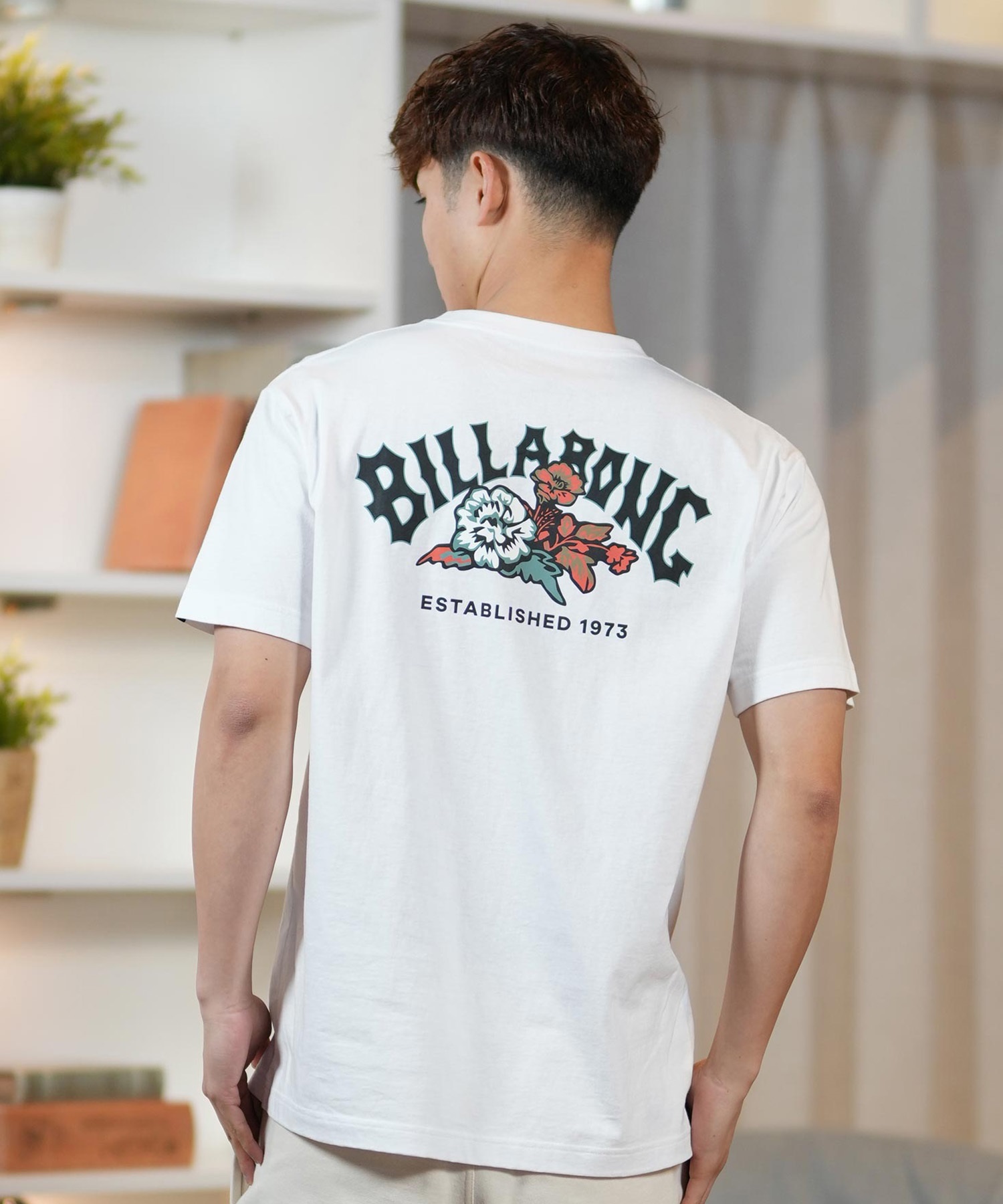 BILLABONG ビラボン 半袖 Tシャツ メンズ バックプリント レギュラーフィット THEME ARCH BF011-202(WHT-M)