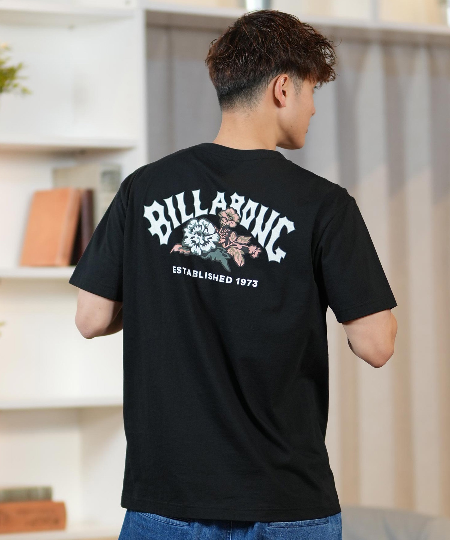 BILLABONG ビラボン 半袖 Tシャツ メンズ バックプリント レギュラーフィット THEME ARCH BF011-202(WHT-M)