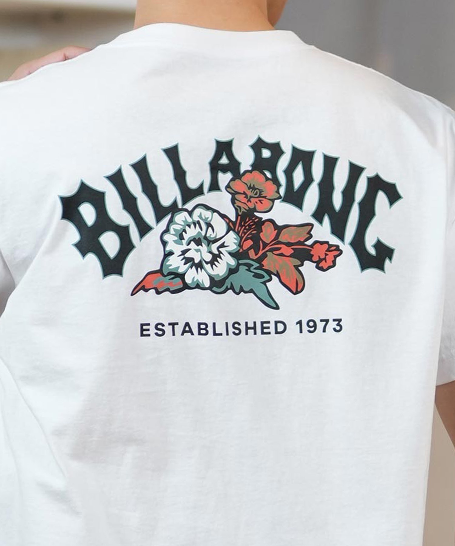 BILLABONG ビラボン 半袖 Tシャツ メンズ バックプリント レギュラーフィット THEME ARCH BF011-202(WHT-M)