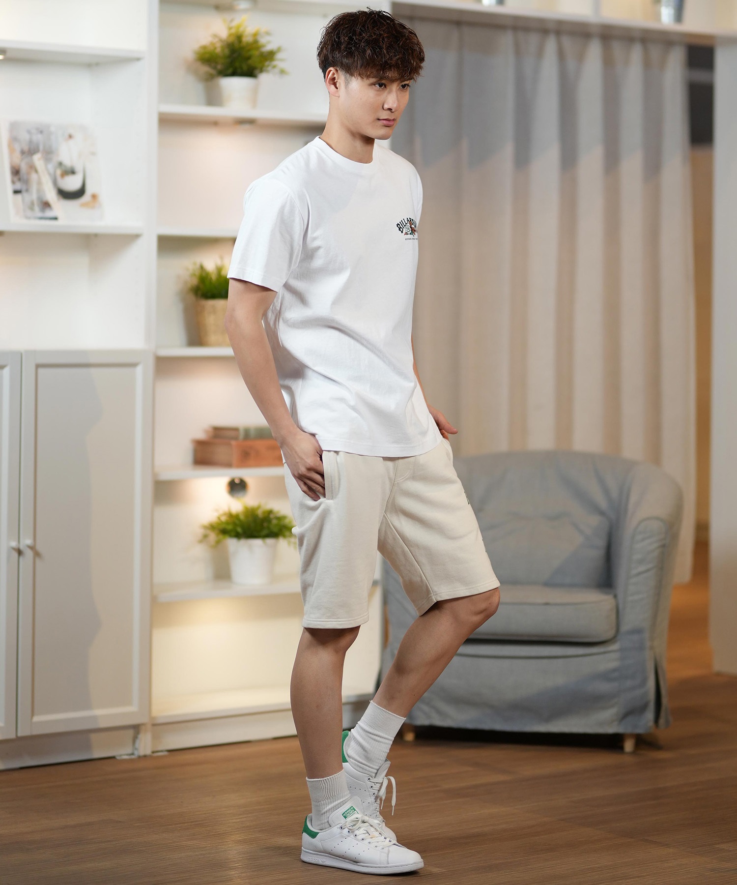 BILLABONG ビラボン 半袖 Tシャツ メンズ バックプリント レギュラーフィット THEME ARCH BF011-202(WHT-M)