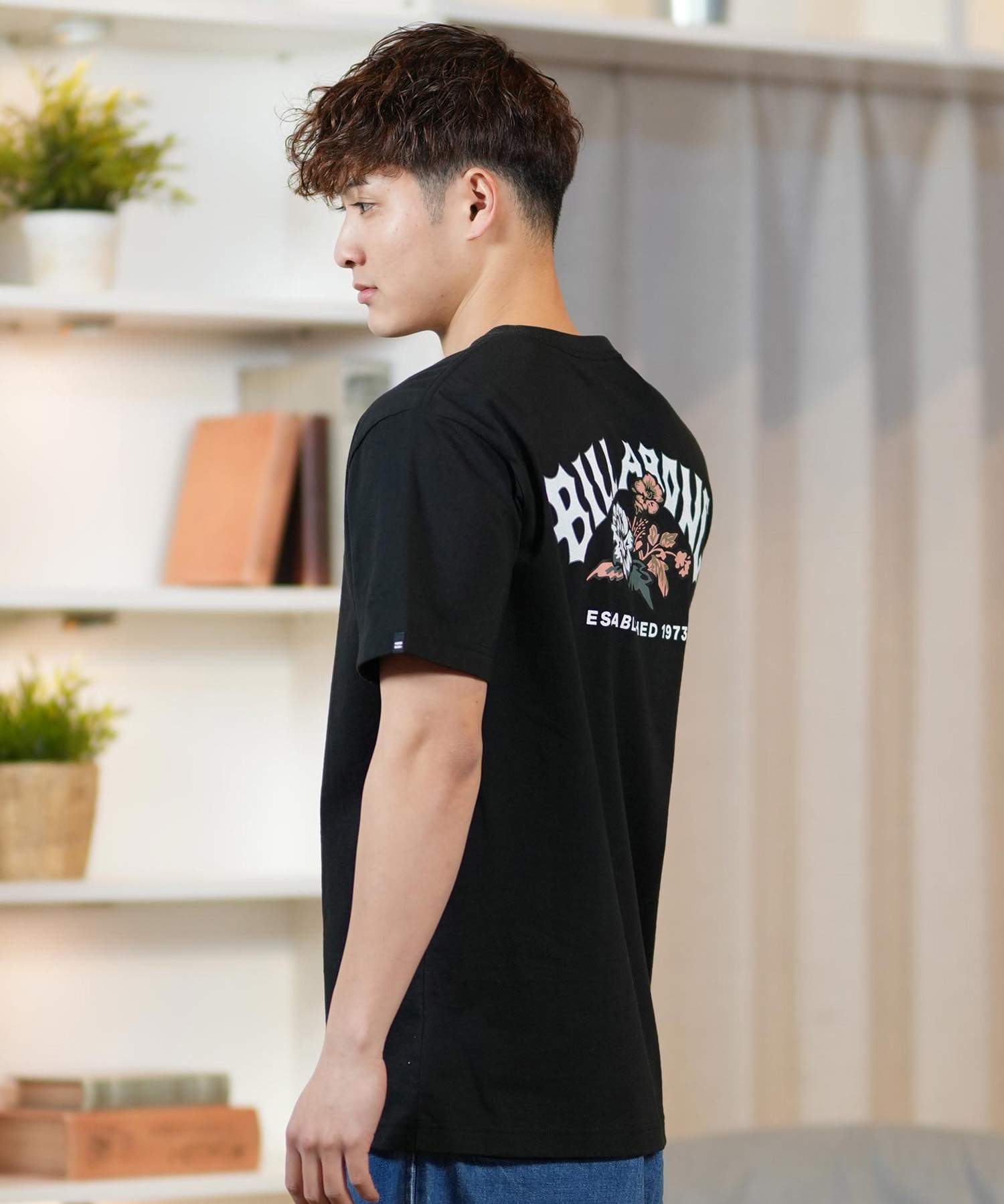 BILLABONG ビラボン 半袖 Tシャツ メンズ バックプリント レギュラーフィット THEME ARCH BF011-202(WHT-M)