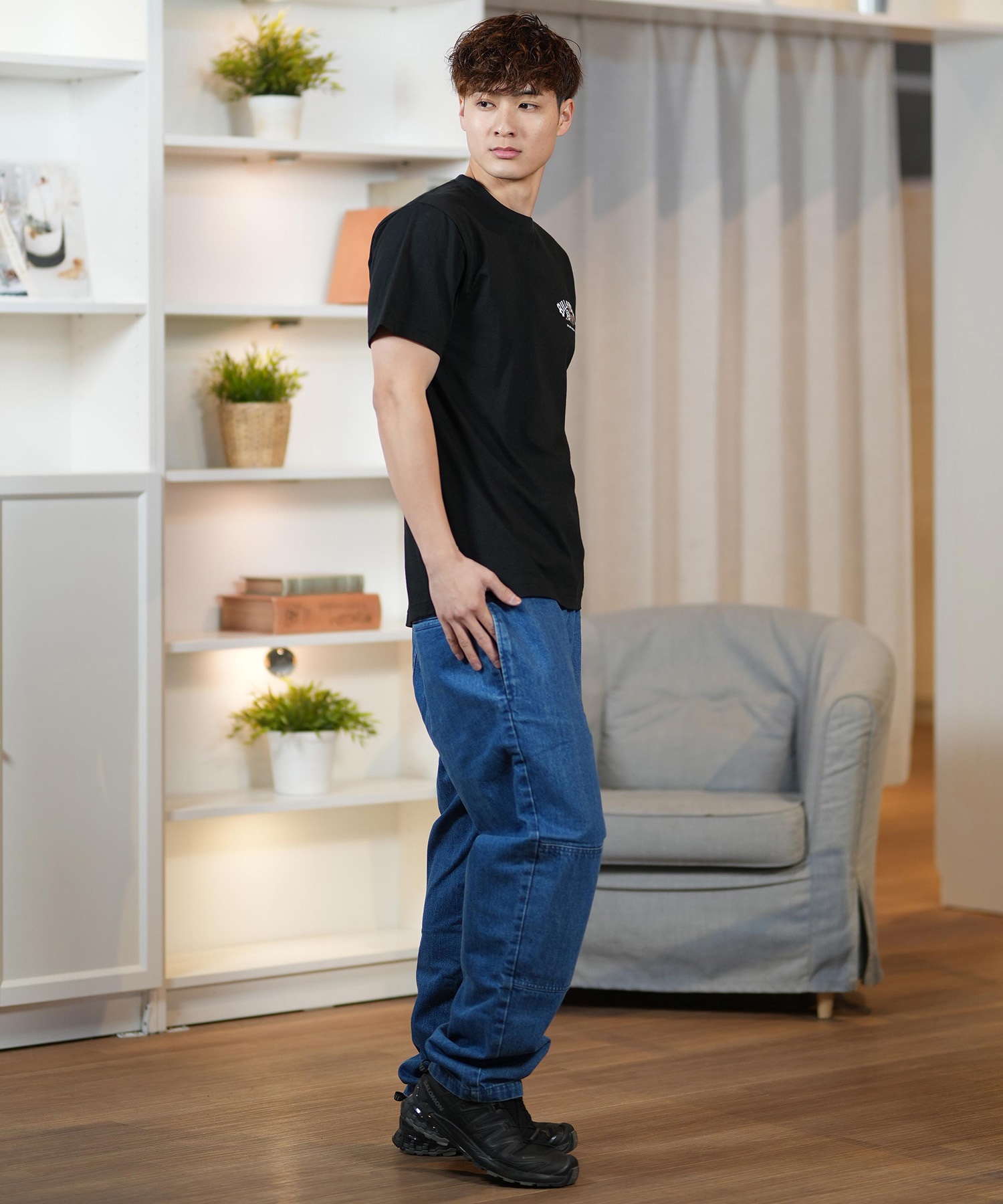 BILLABONG ビラボン 半袖 Tシャツ メンズ バックプリント レギュラーフィット THEME ARCH BF011-202(WHT-M)