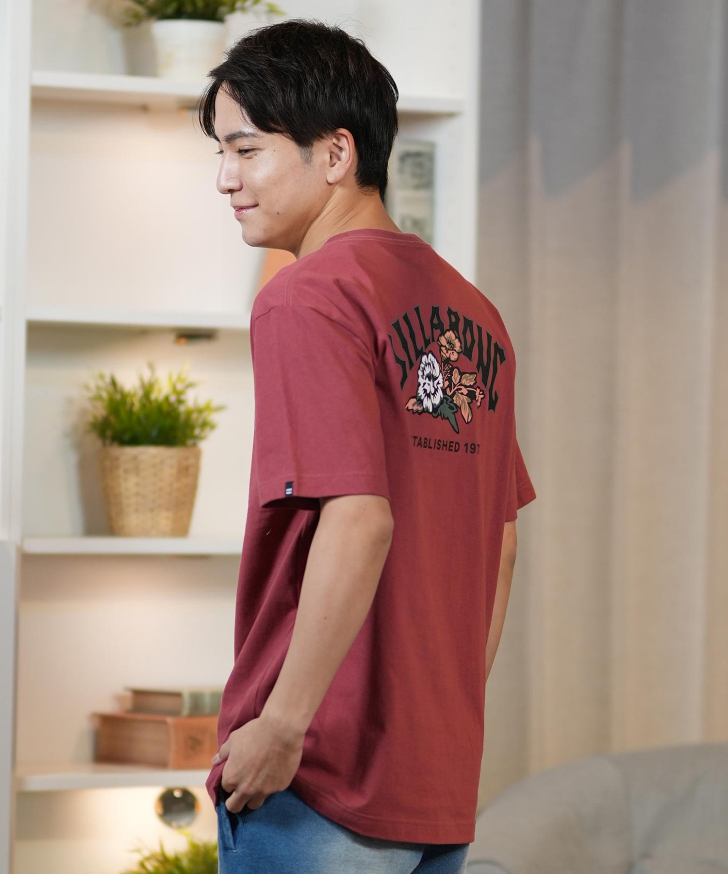 BILLABONG ビラボン 半袖 Tシャツ メンズ バックプリント レギュラーフィット THEME ARCH BF011-202(WHT-M)