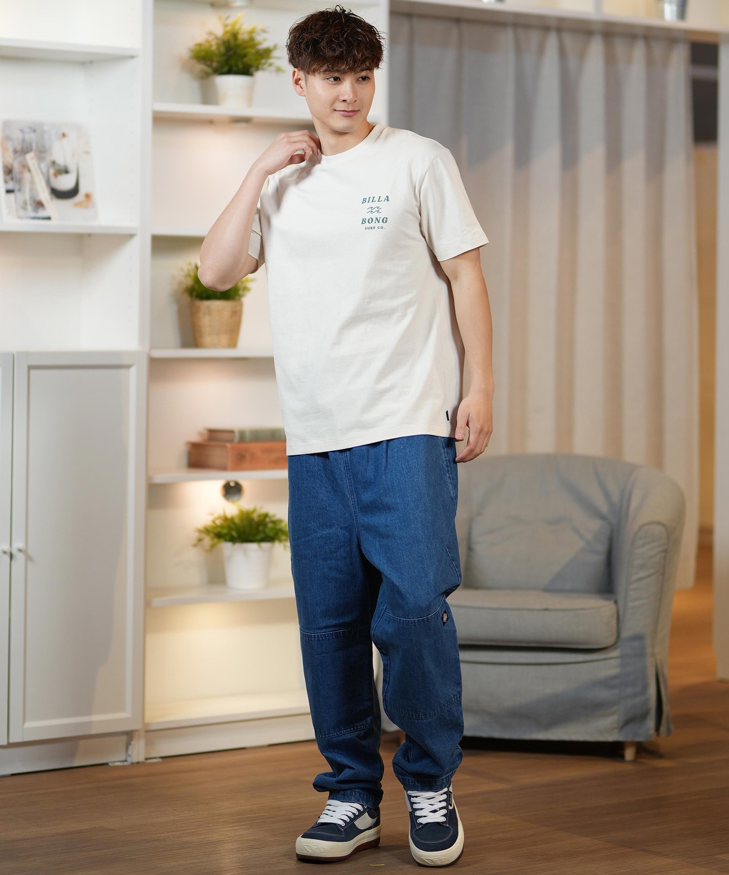 BILLABONG ビラボン 半袖 Tシャツ メンズ バックプリント レギュラーフィット ONE TIME BF011-203(WTB-S)