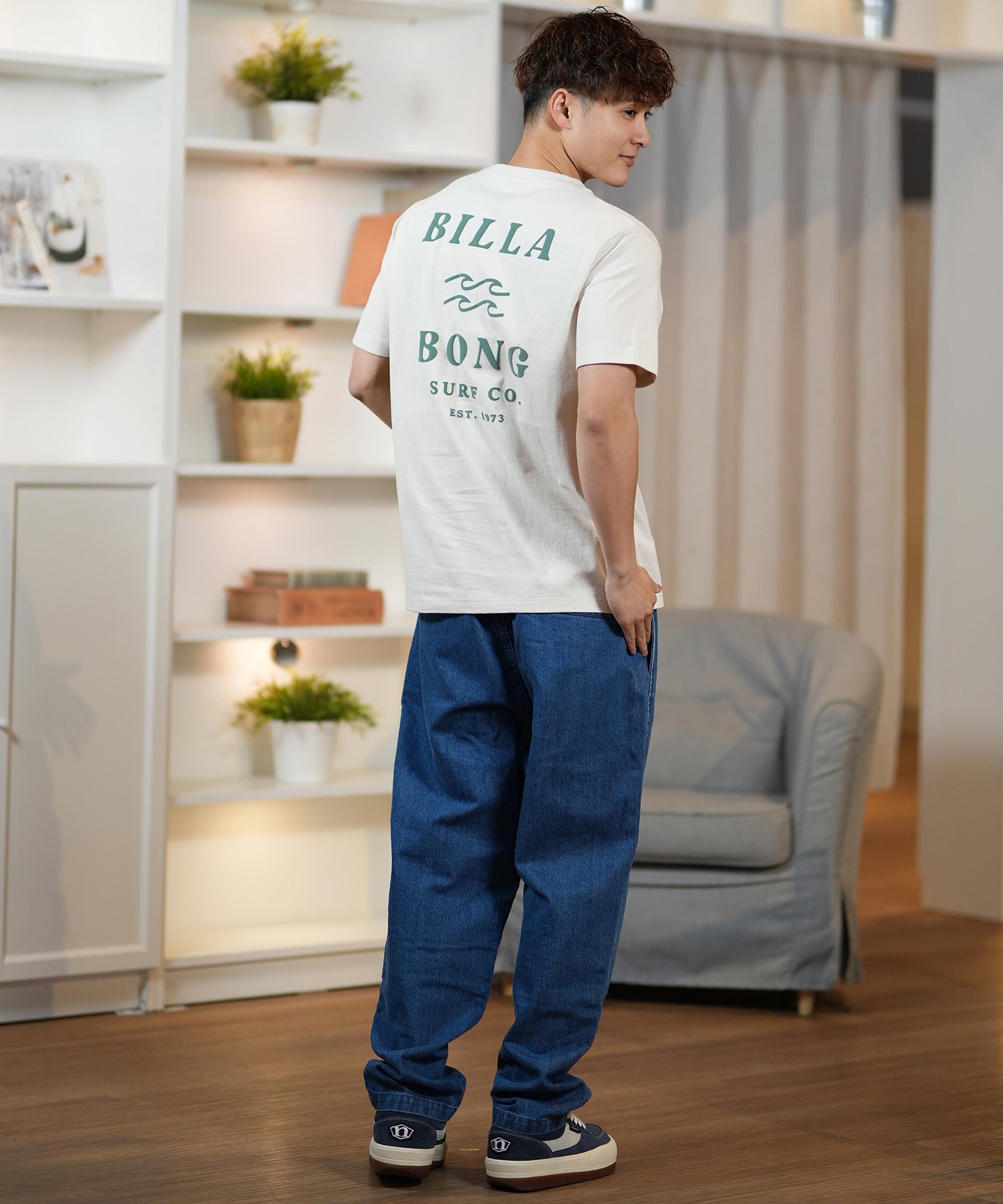 BILLABONG ビラボン 半袖 Tシャツ メンズ バックプリント レギュラーフィット ONE TIME BF011-203(WTB-S)
