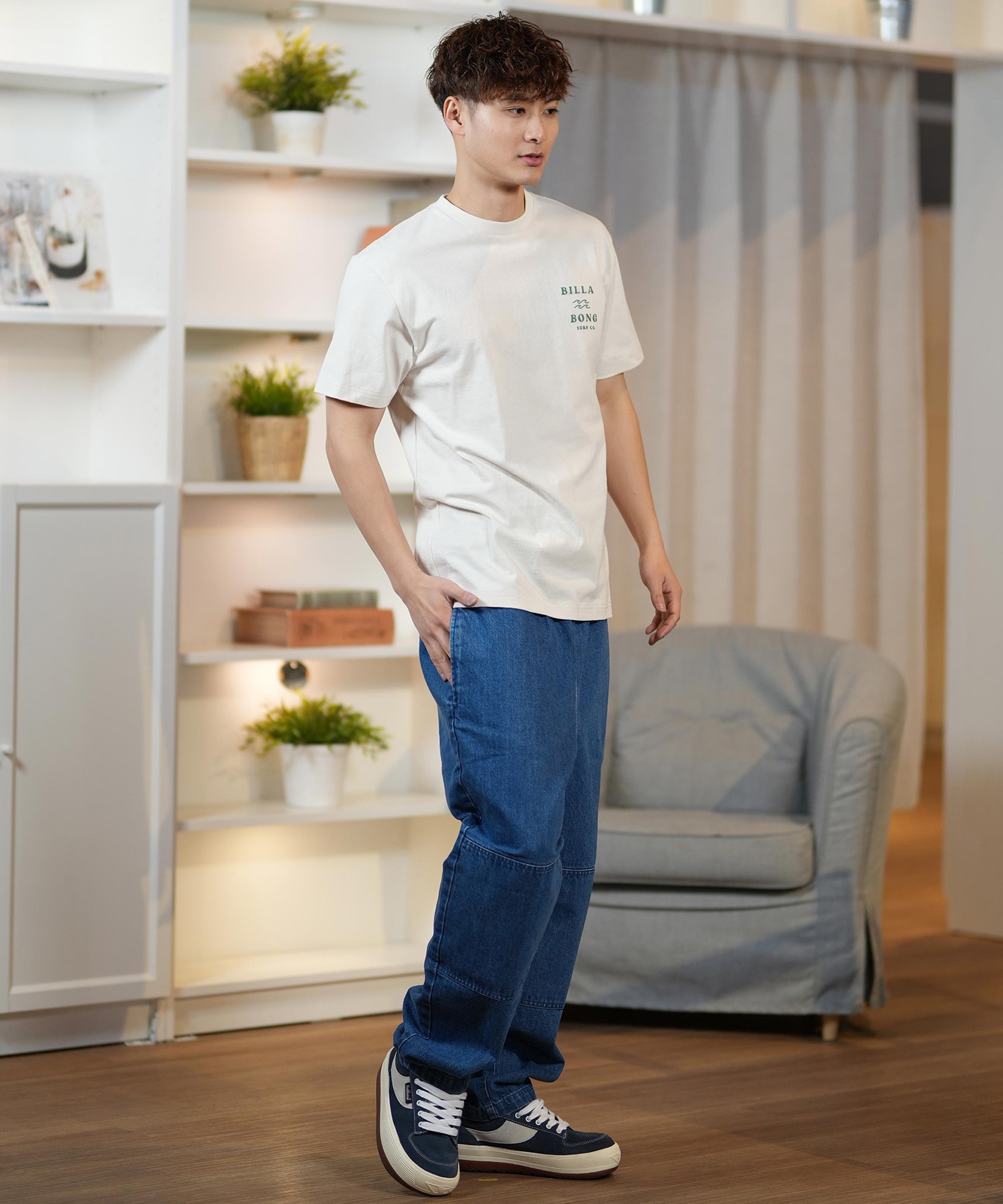 BILLABONG ビラボン 半袖 Tシャツ メンズ バックプリント レギュラーフィット ONE TIME BF011-203(WTB-S)